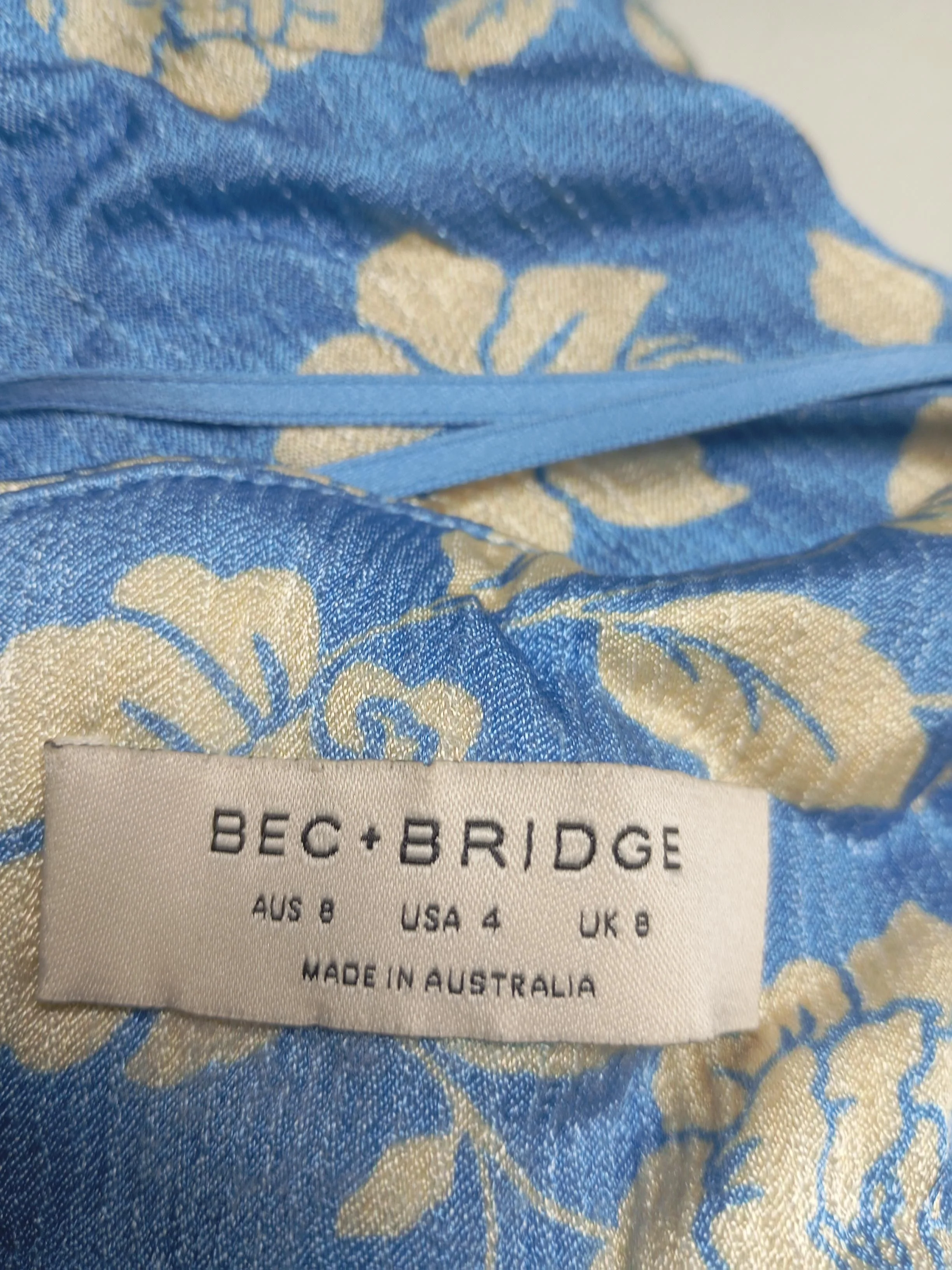 Bec + Bridge Mini Dress UK8 in Blue - Image 5