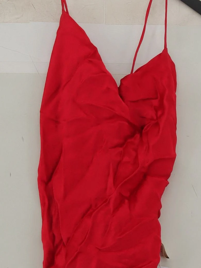 Bec + Bridge Women's Top UK 8 Red 100% Other Sleeveless V-Neck Basic - Image 3