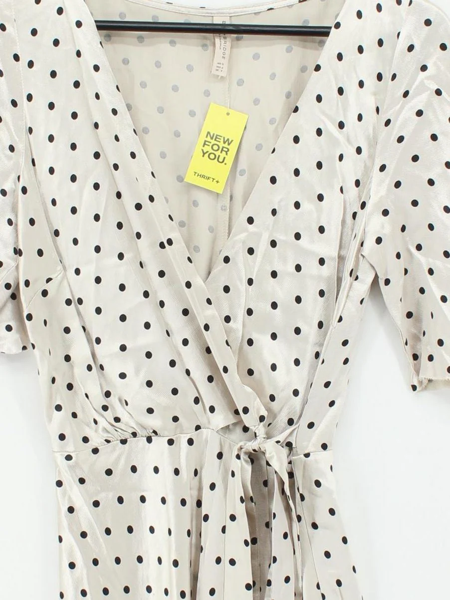 Bec + Bridge Wrap Mini Dress UK8 in Cream - Image 3