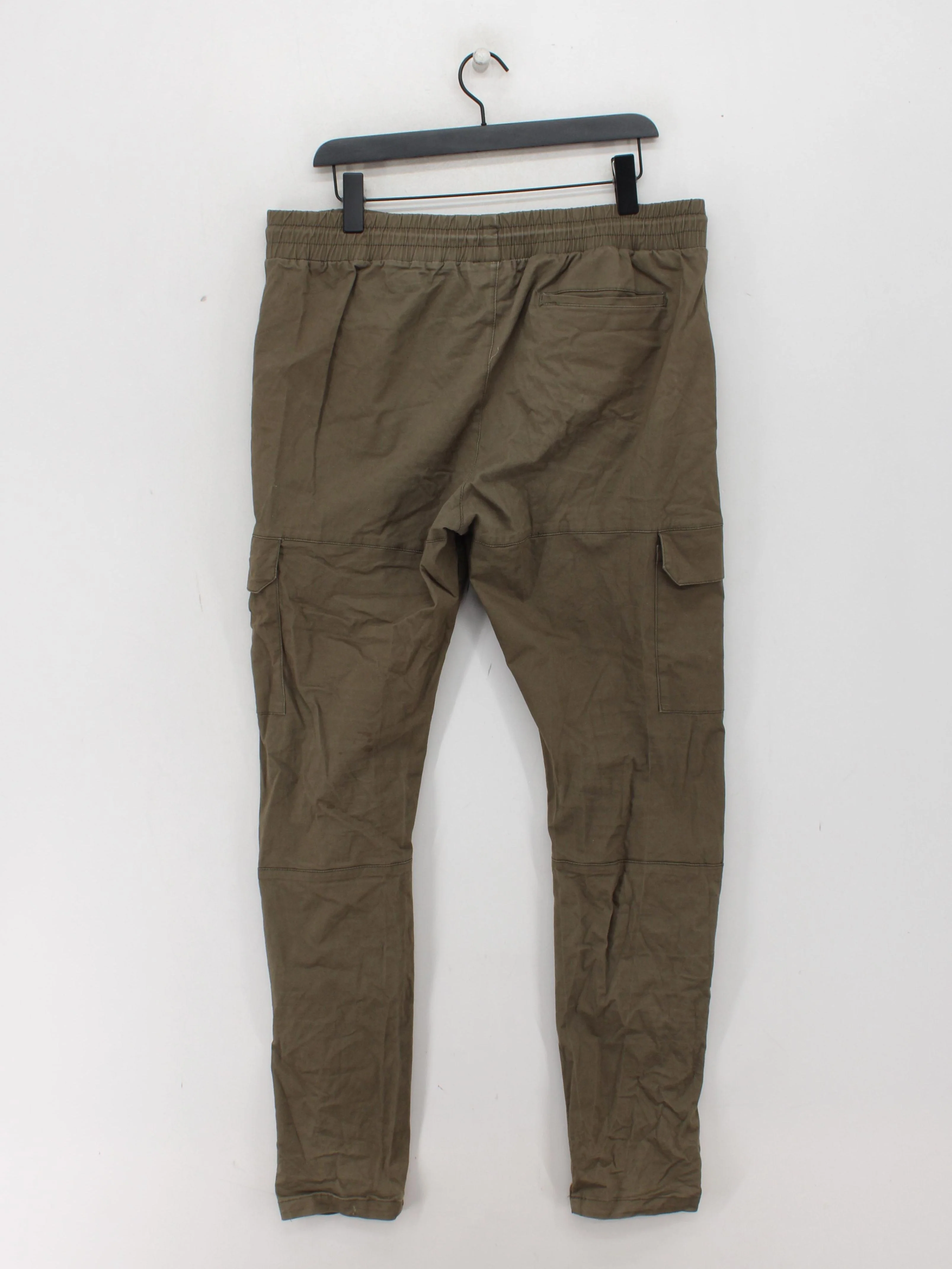 Bee Inspired Men's Sports Bottoms W 36 in Green Cotton with Elastane Sweatpants - Image 2
