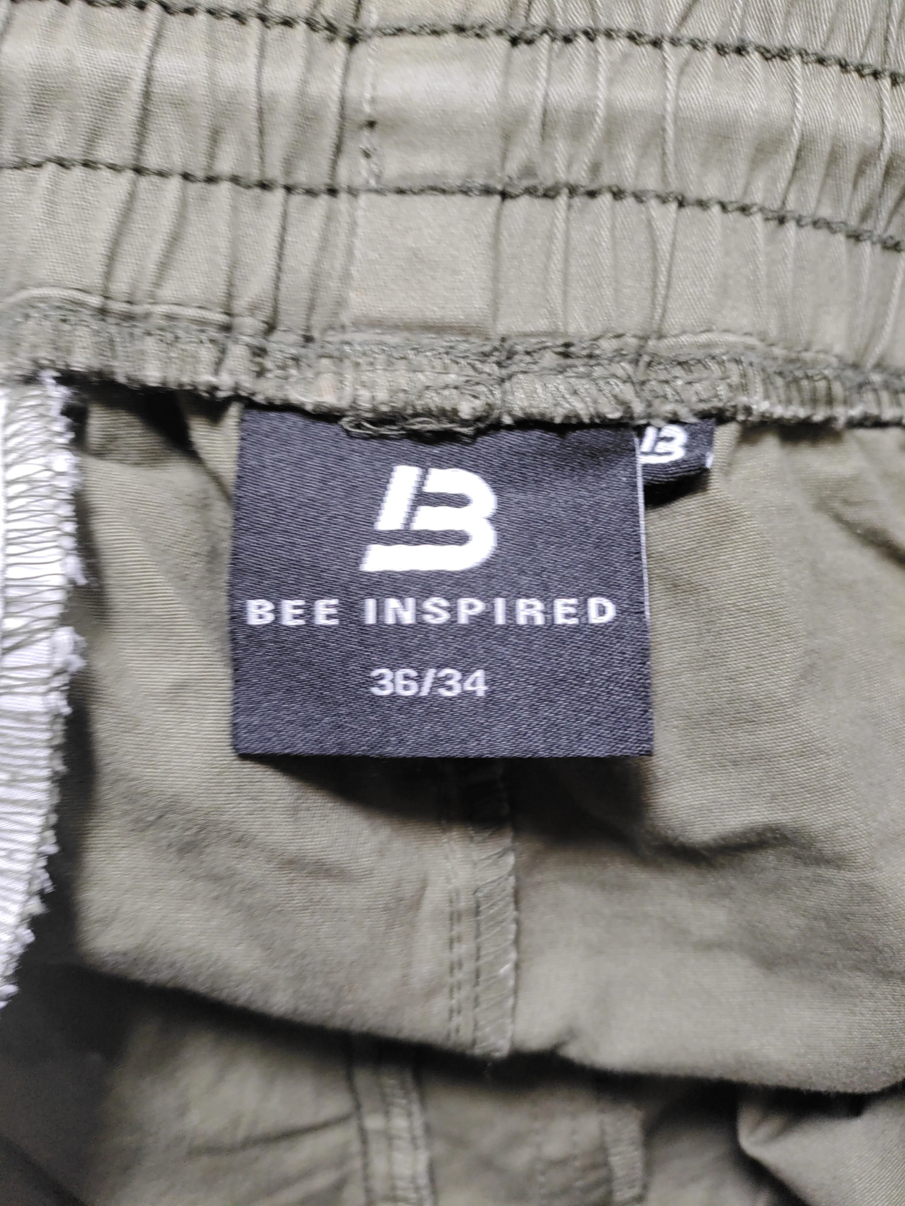 Bee Inspired Men's Sports Bottoms W 36 in Green Cotton with Elastane Sweatpants - Image 7
