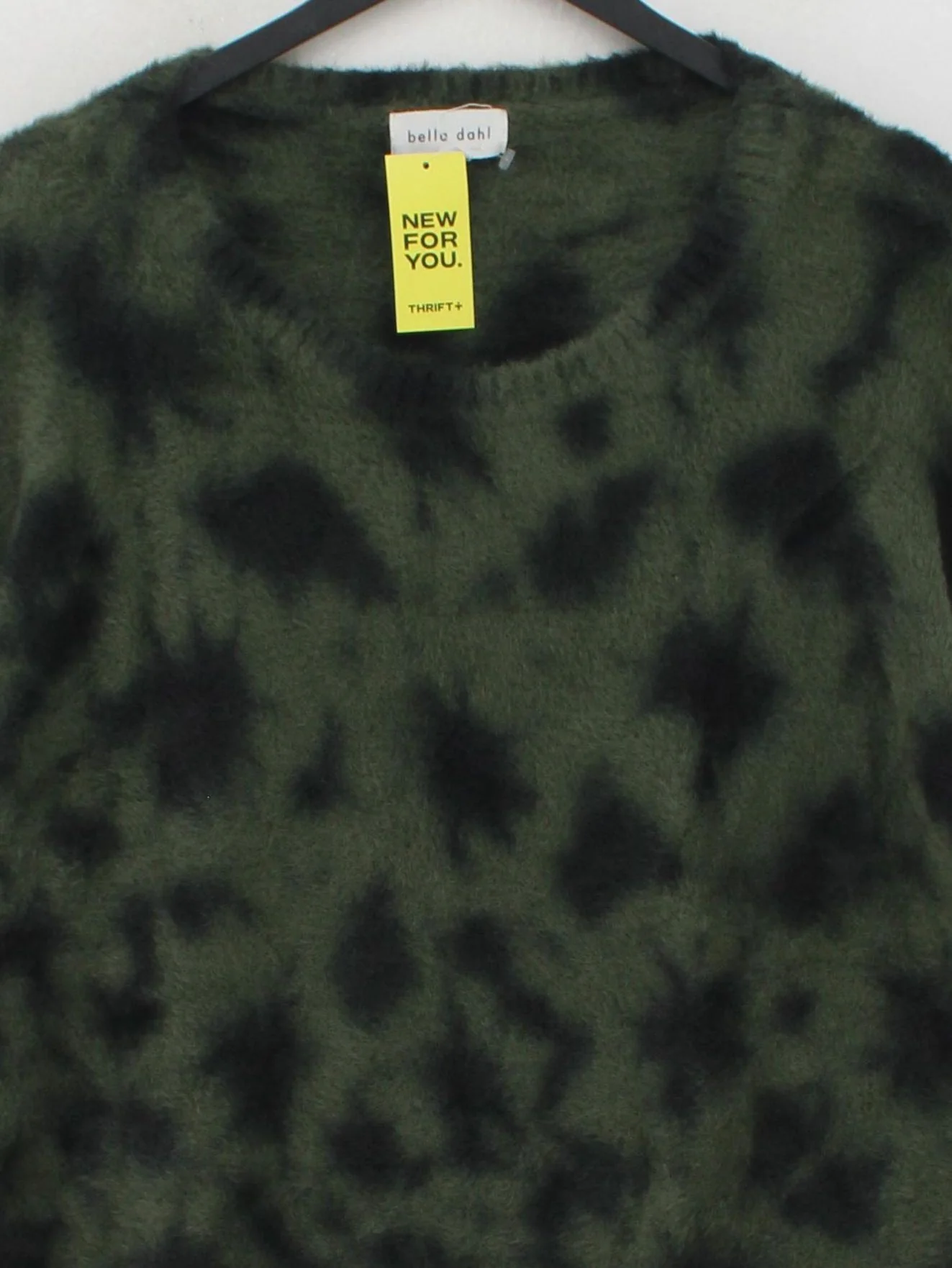 Bella Dahl Women's Jumper M Green Graphic 100% Nylon Round Neck Pullover - Image 3