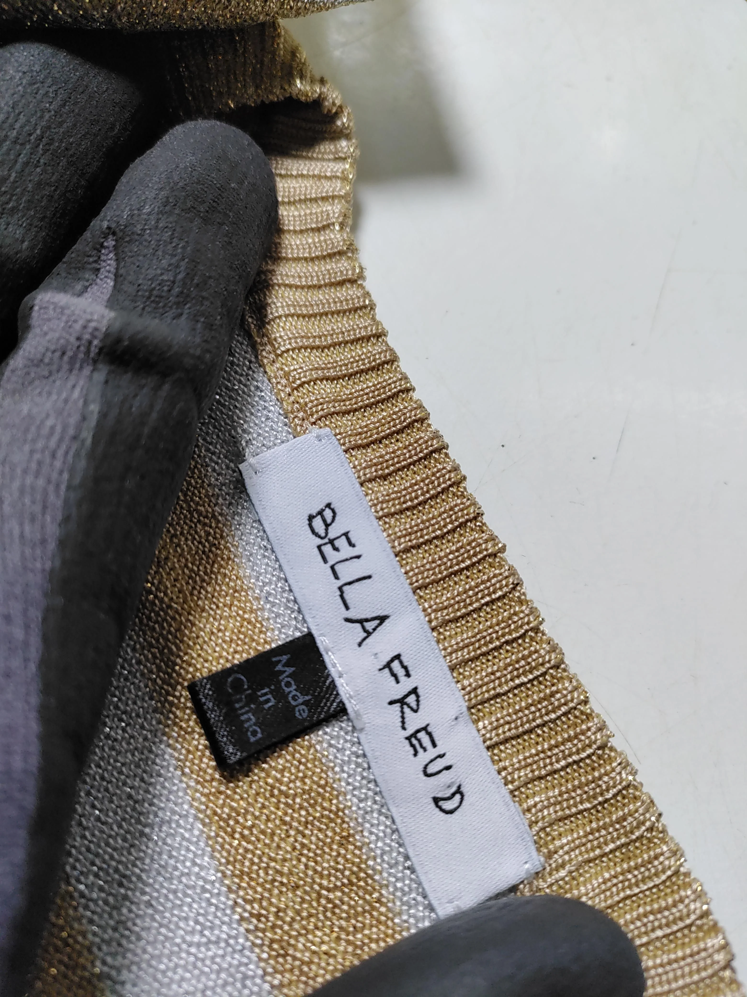 Bella Freud Women's Jumper S Gold Rayon with Other, Nylon Pullover - Image 5