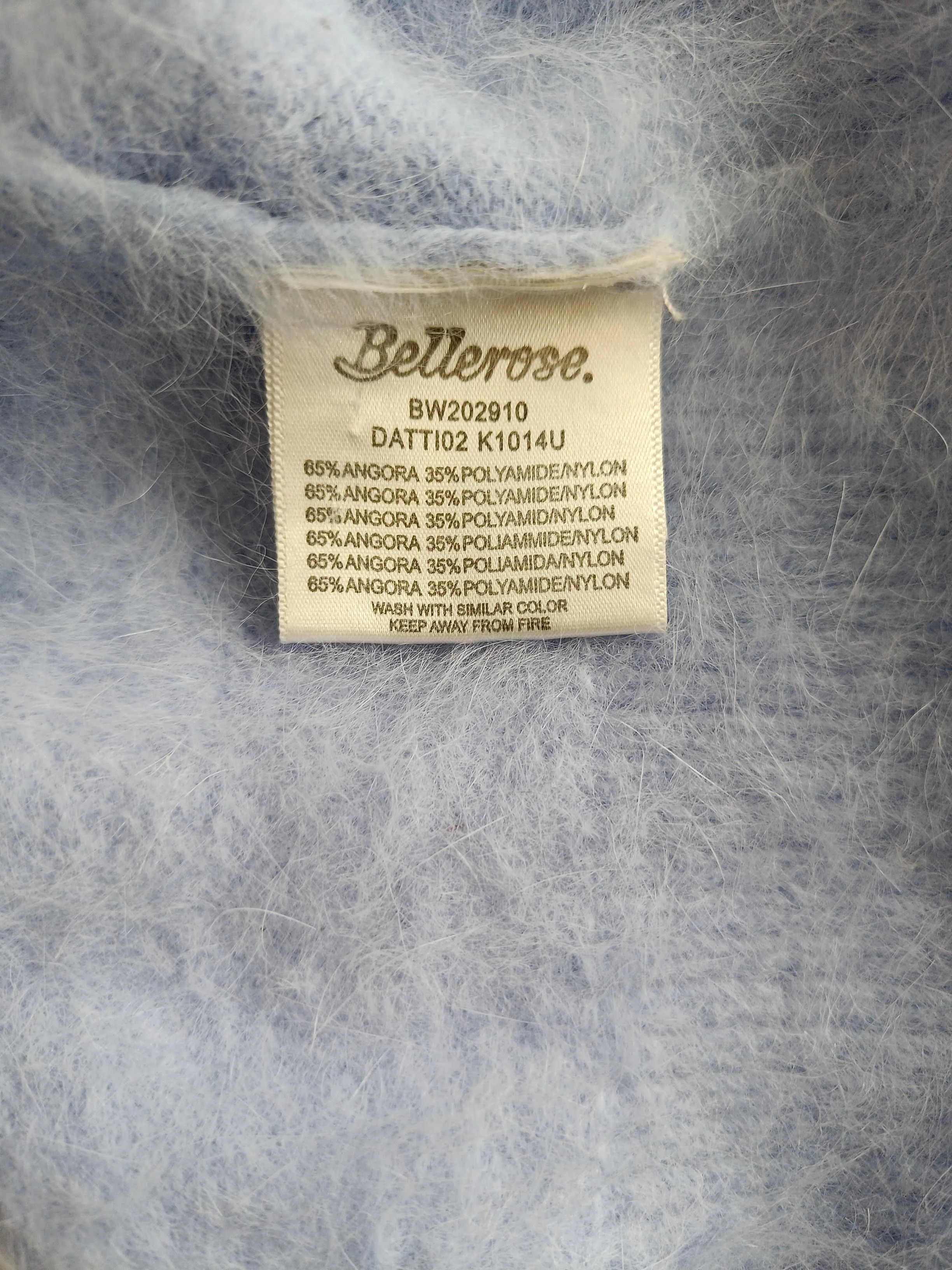 Bellerose Women's Jumper L Blue Angora with Polyamide, Nylon Crew Neck Pullover - Image 6