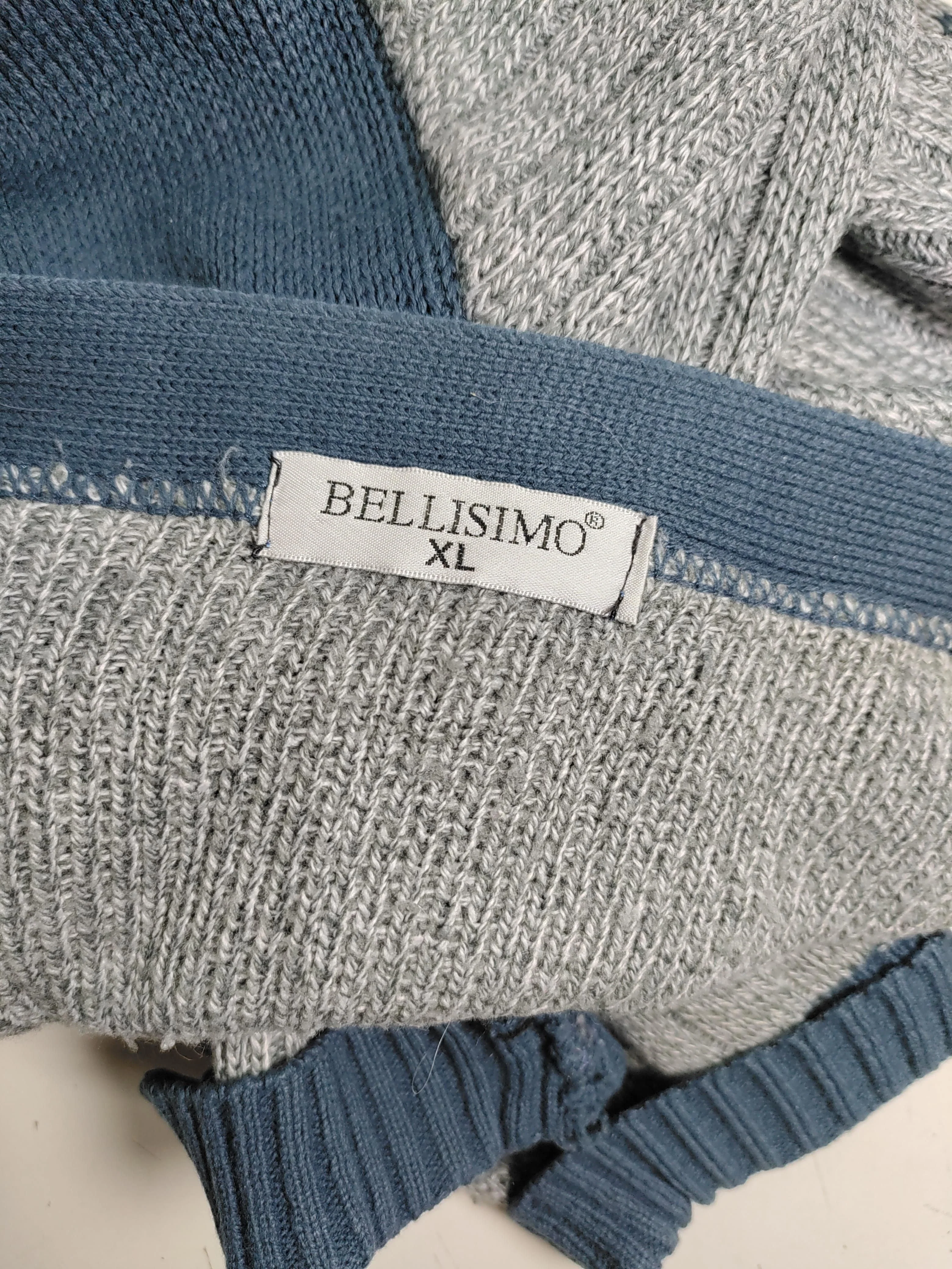 Bellissimo Men's Cardigan XL Grey Argyle 100% Acrylic V-Neck Cardigan - Image 6