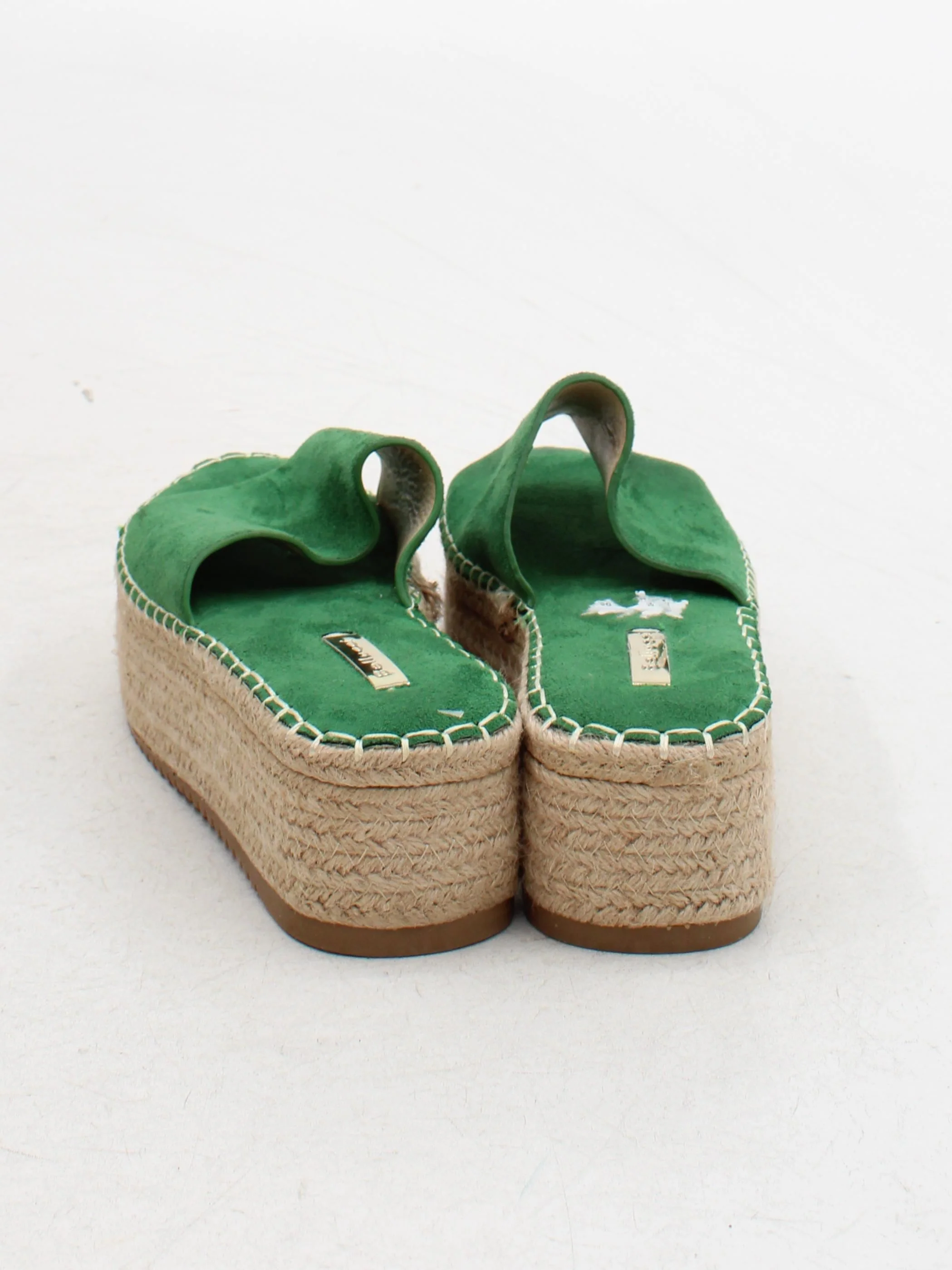 Bellucci Women's Sandals UK 6 Green 100% Suede Slider - Image 3