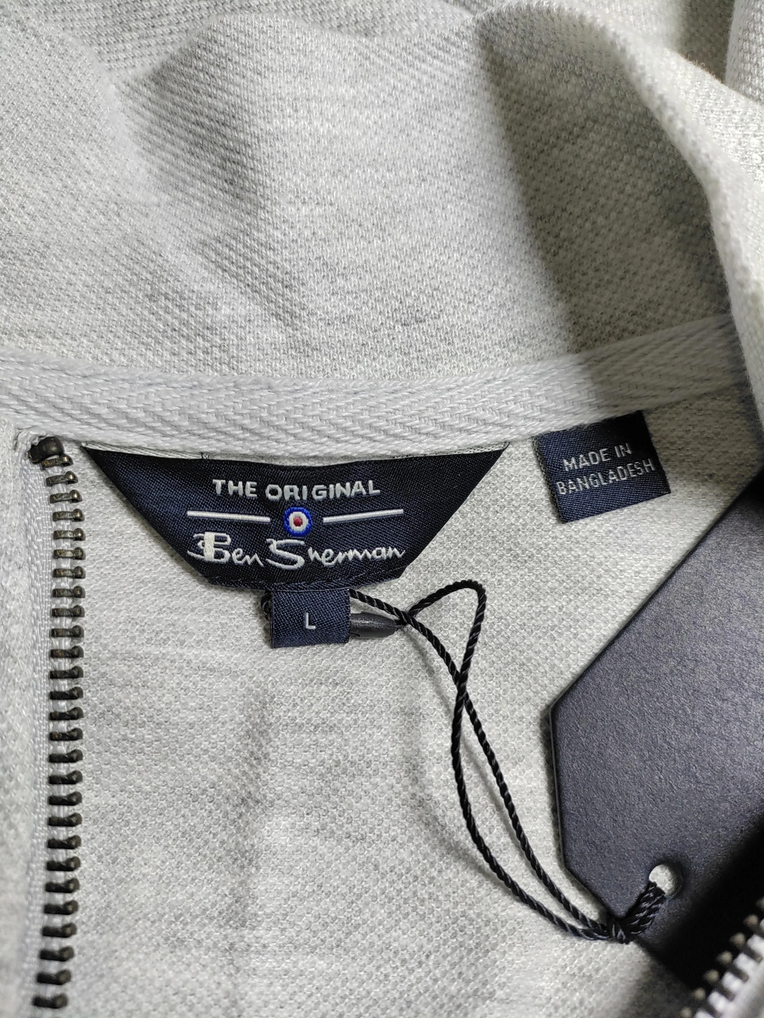 Ben Sherman Men's Jumper L Grey Cotton with Viscose Pullover New with tags - Image 5