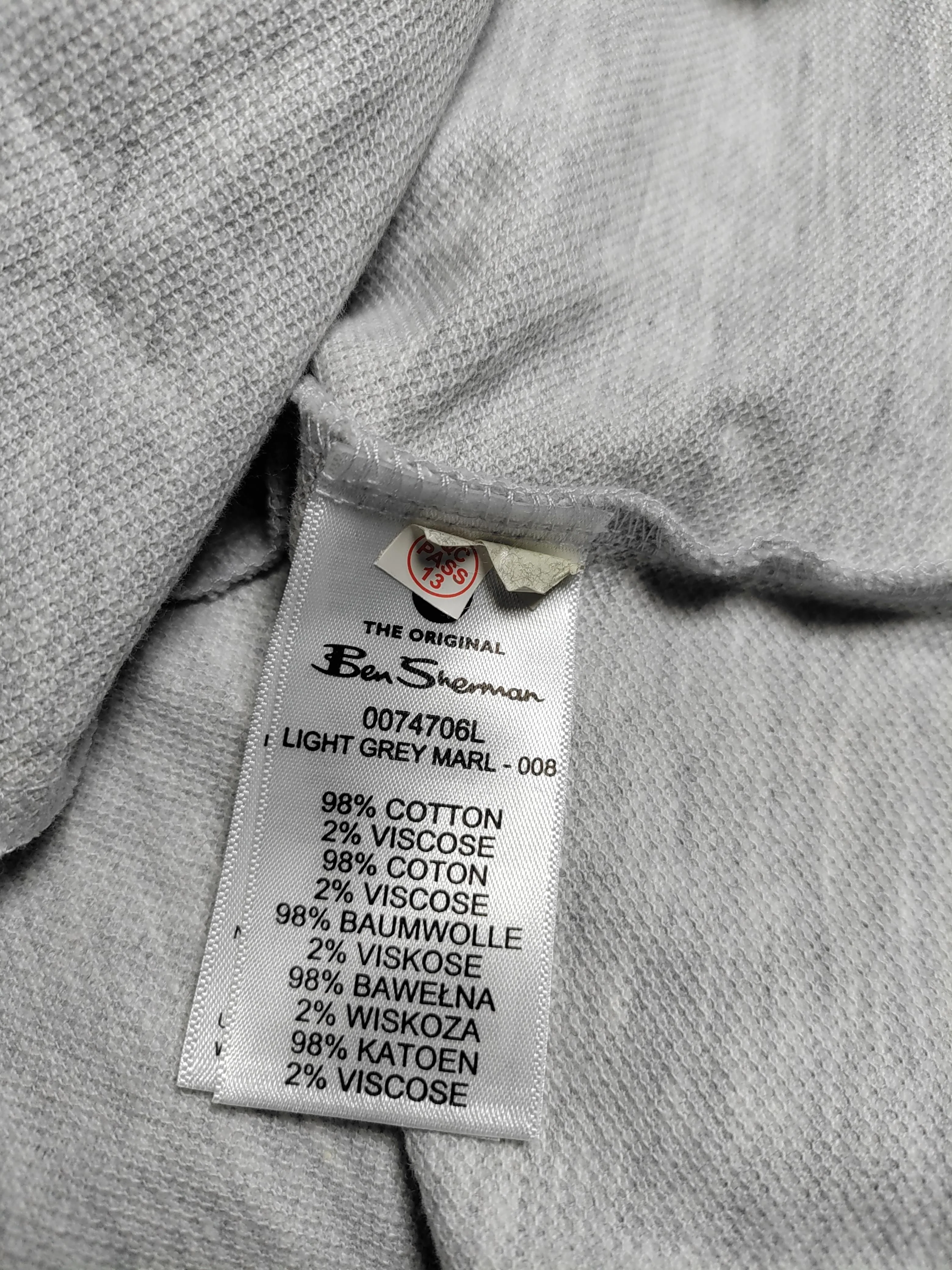 Ben Sherman Men's Jumper L Grey Cotton with Viscose Pullover New with tags - Image 6