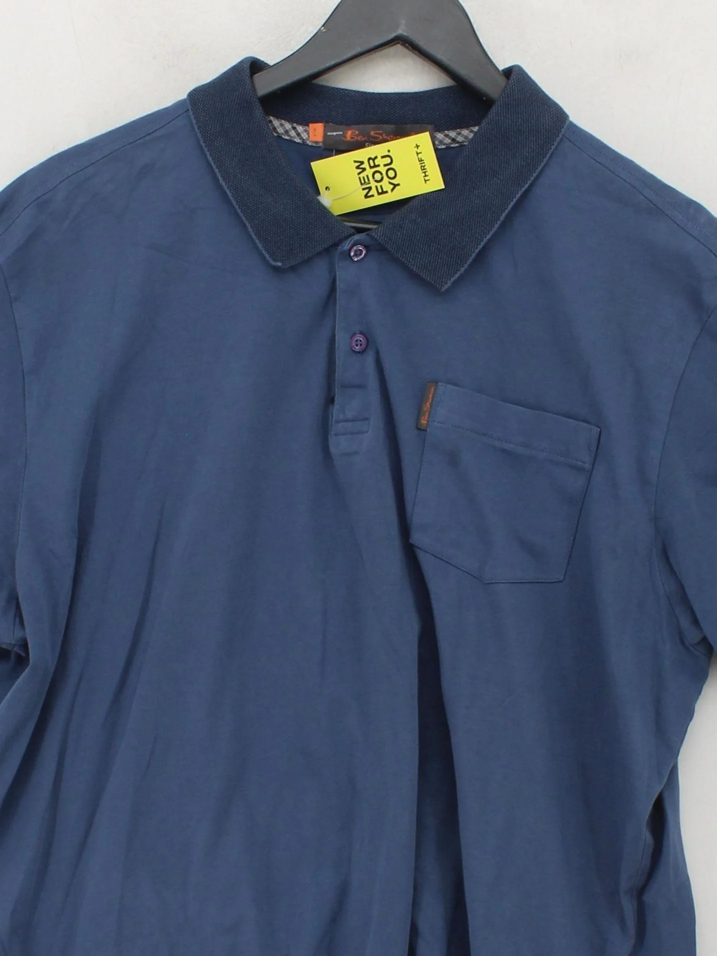 Ben Sherman Men's Polo L Blue 100% Cotton Basic - Image 3