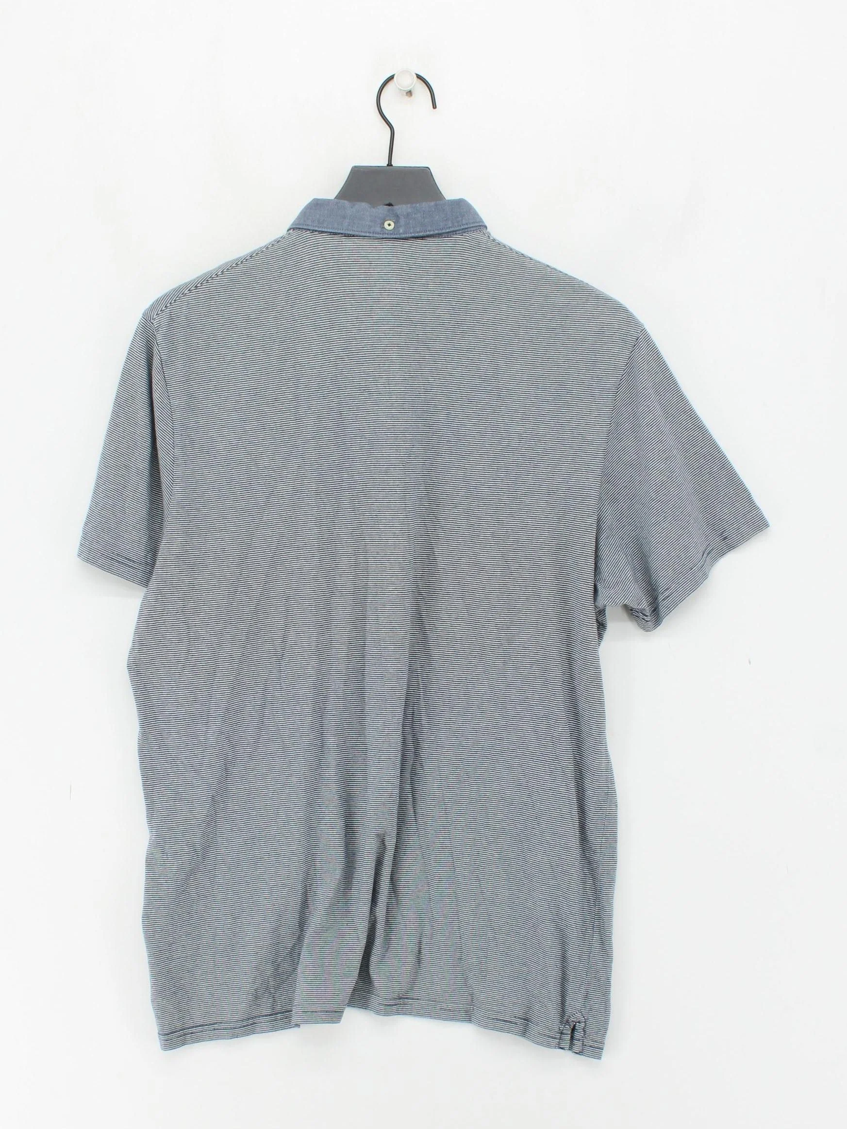 Ben Sherman Men's Polo XXL Blue Striped 100% Cotton Basic - Image 2