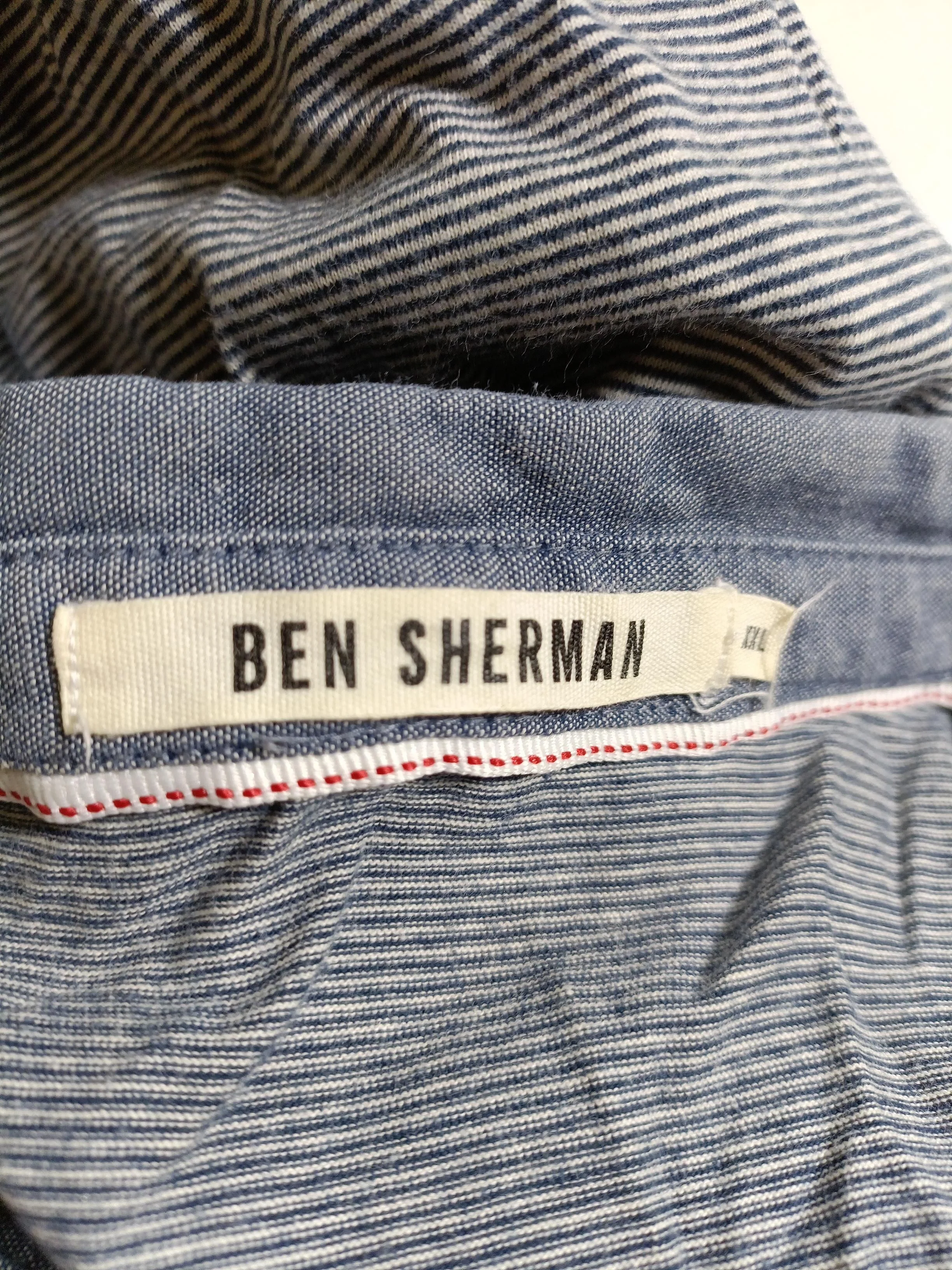 Ben Sherman Men's Polo XXL Blue Striped 100% Cotton Basic - Image 5