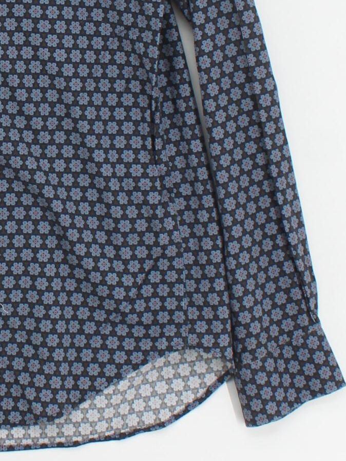 Ben Sherman Men's Shirt M Blue Floral 100% Cotton Basic - Image 4