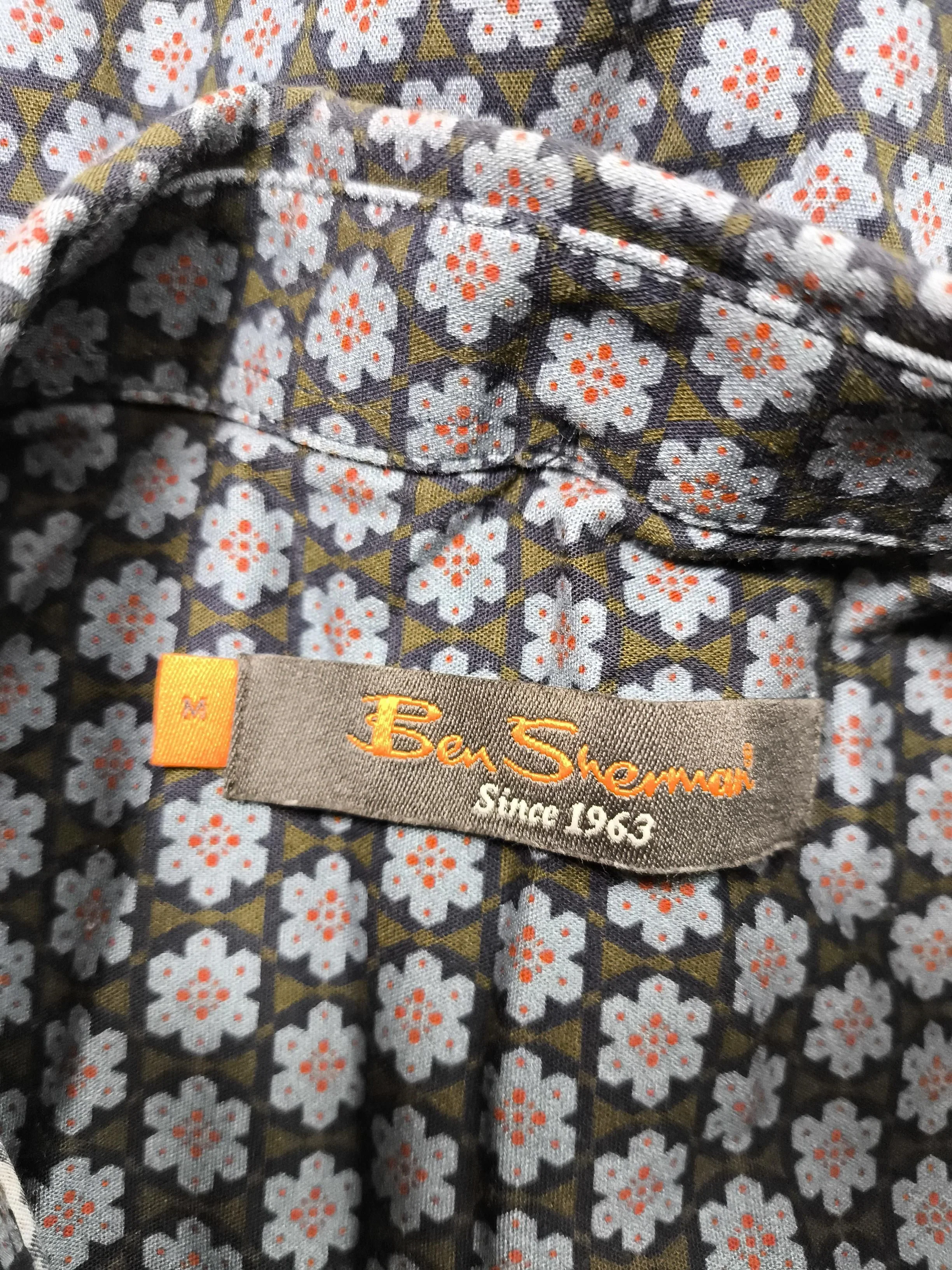 Ben Sherman Men's Shirt M Blue Floral 100% Cotton Basic - Image 5
