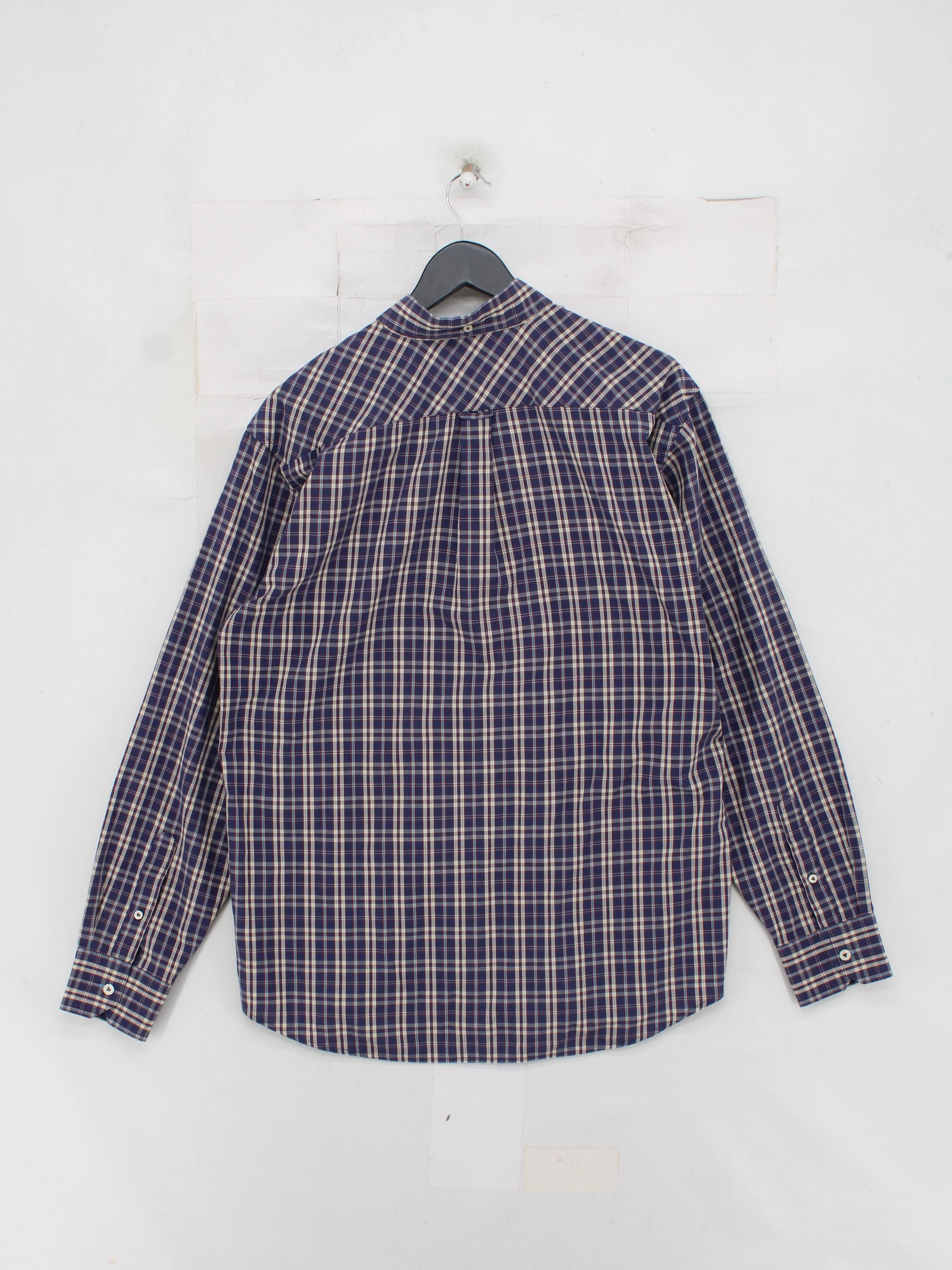 Ben Sherman Men's Shirt XL Blue Checkered Cotton with Polyester Basic - Image 2