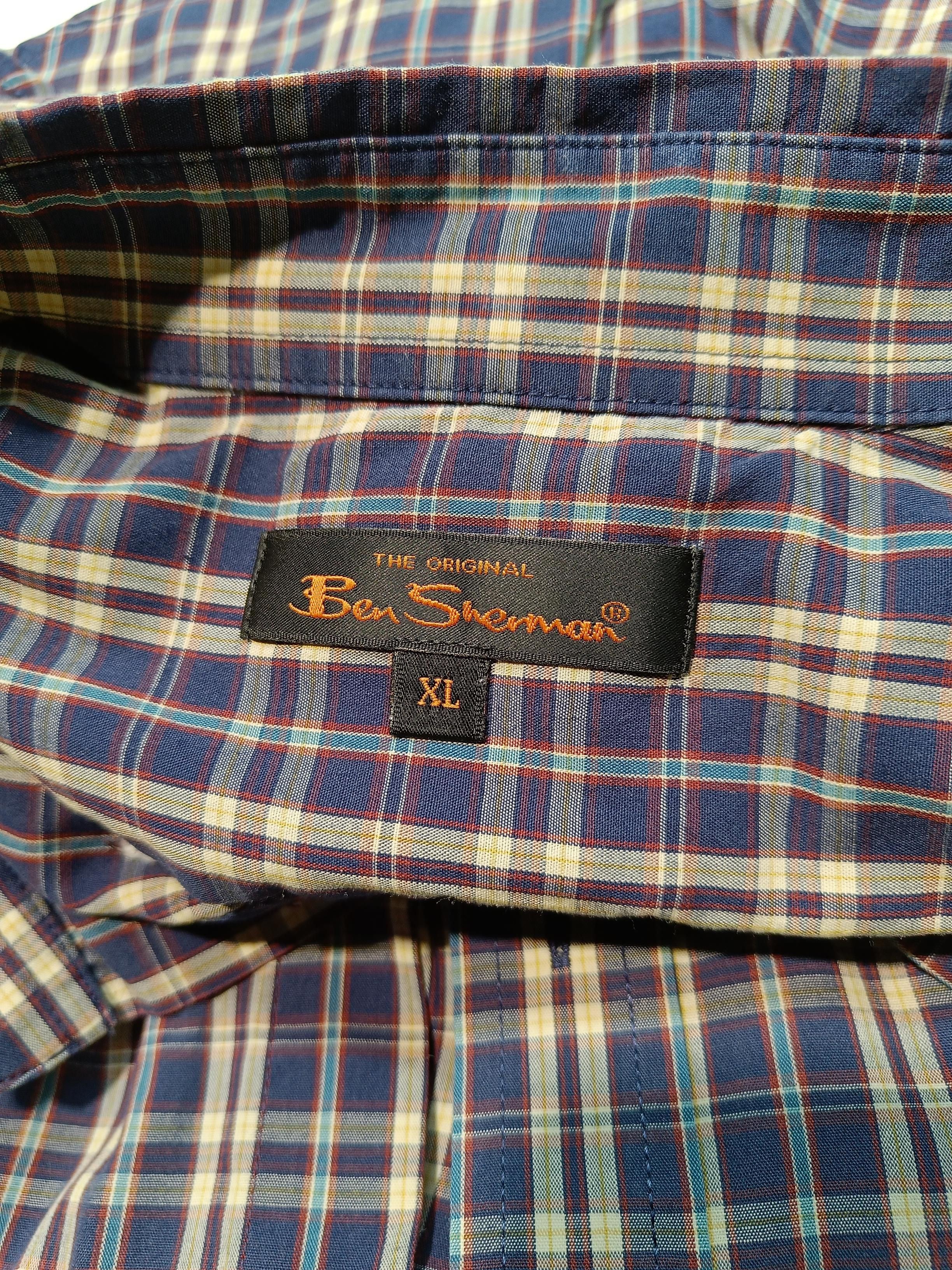 Ben Sherman Men's Shirt XL Blue Checkered Cotton with Polyester Basic - Image 5