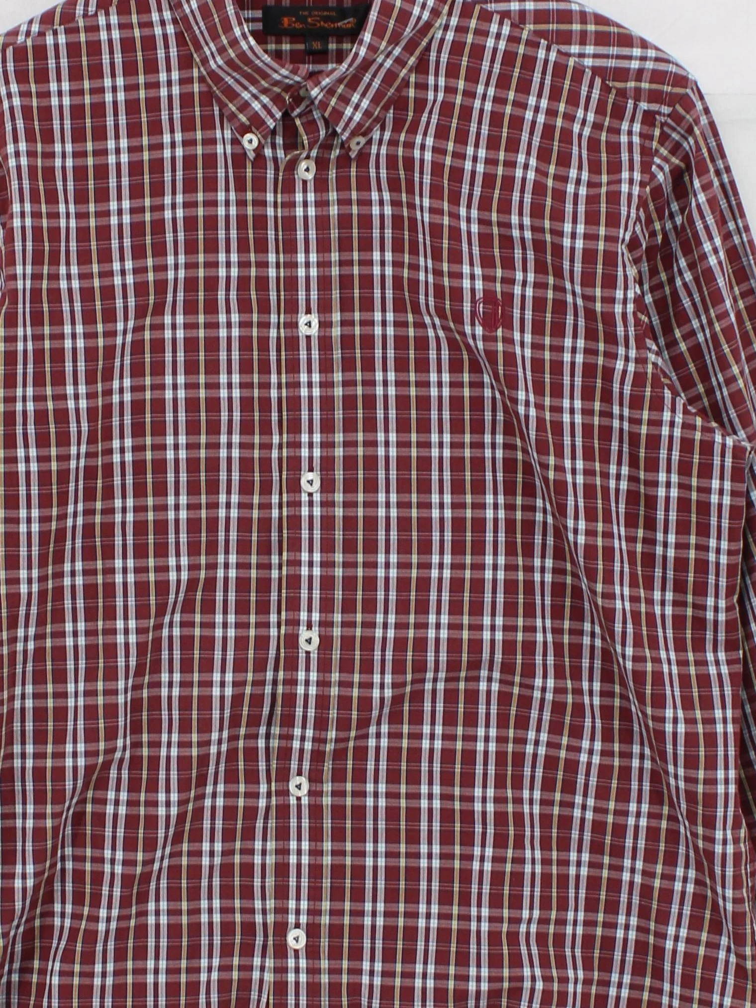 Ben Sherman Men's Shirt XL Red Checkered Cotton with Polyester Basic - Image 3