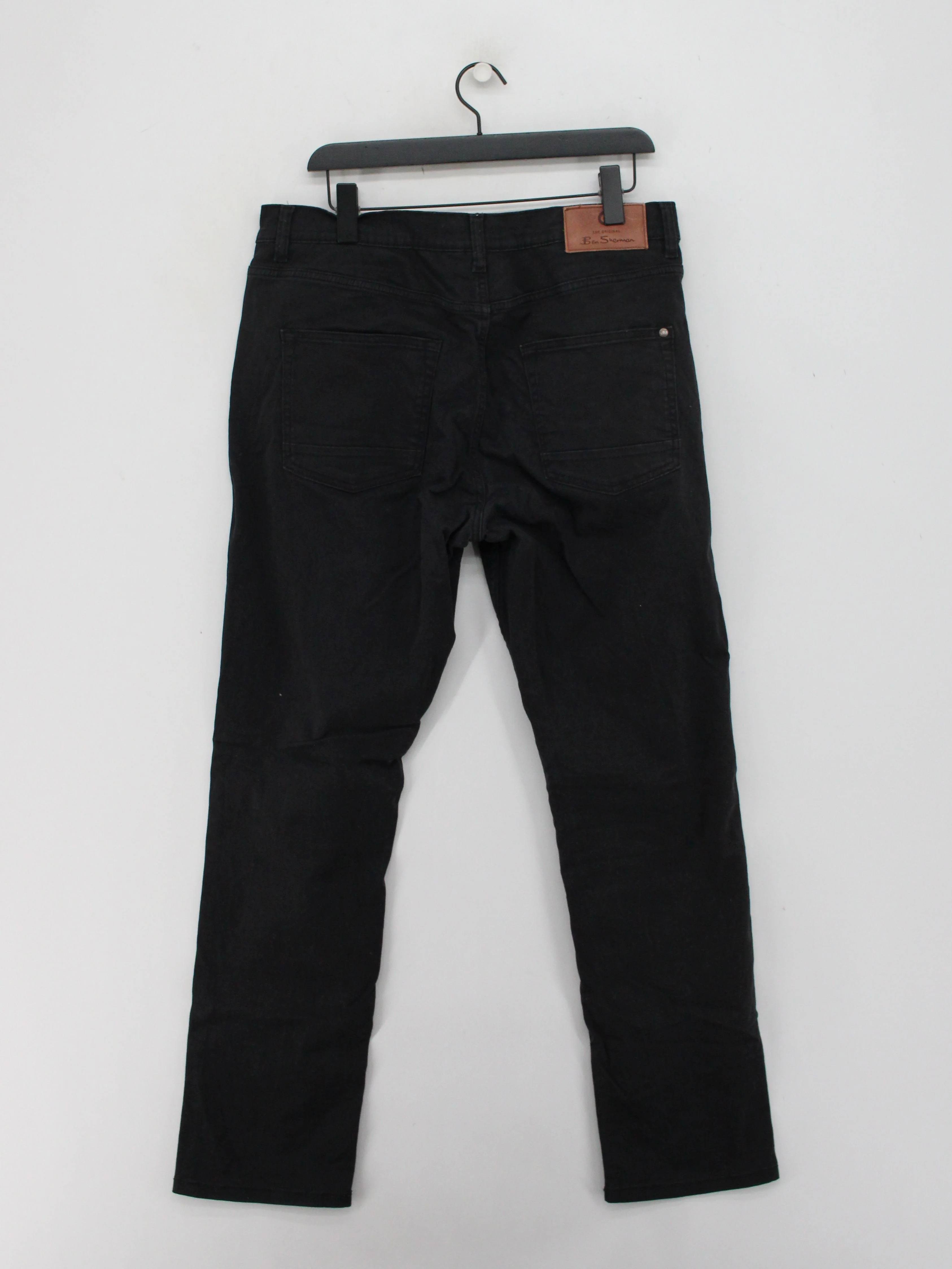 Ben Sherman Men's Trousers W 36 in Black Cotton with Elastane Skinny Chino - Image 2