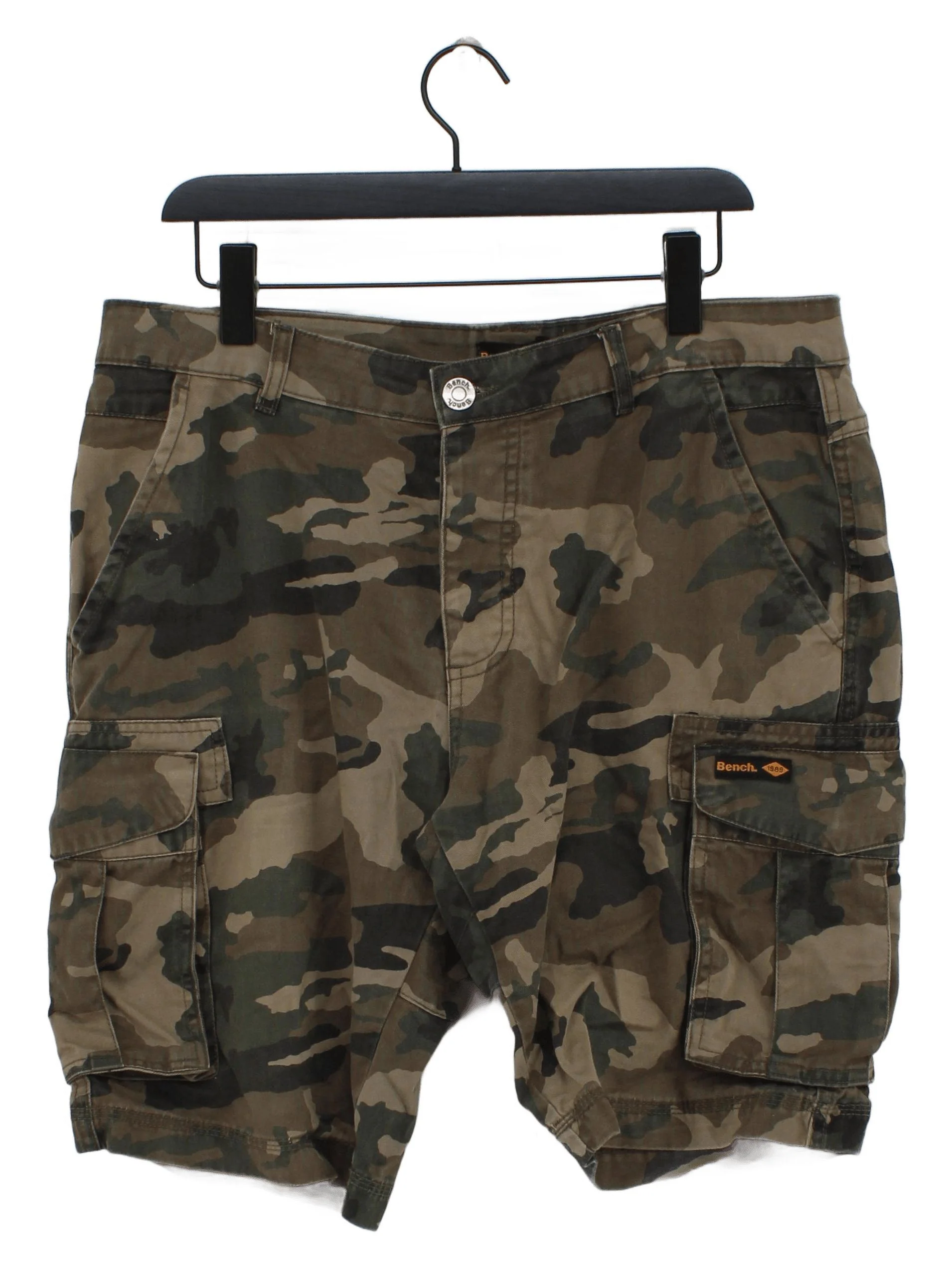 Bench Men's Shorts L Multi Animal Print 100% Cotton Cargo