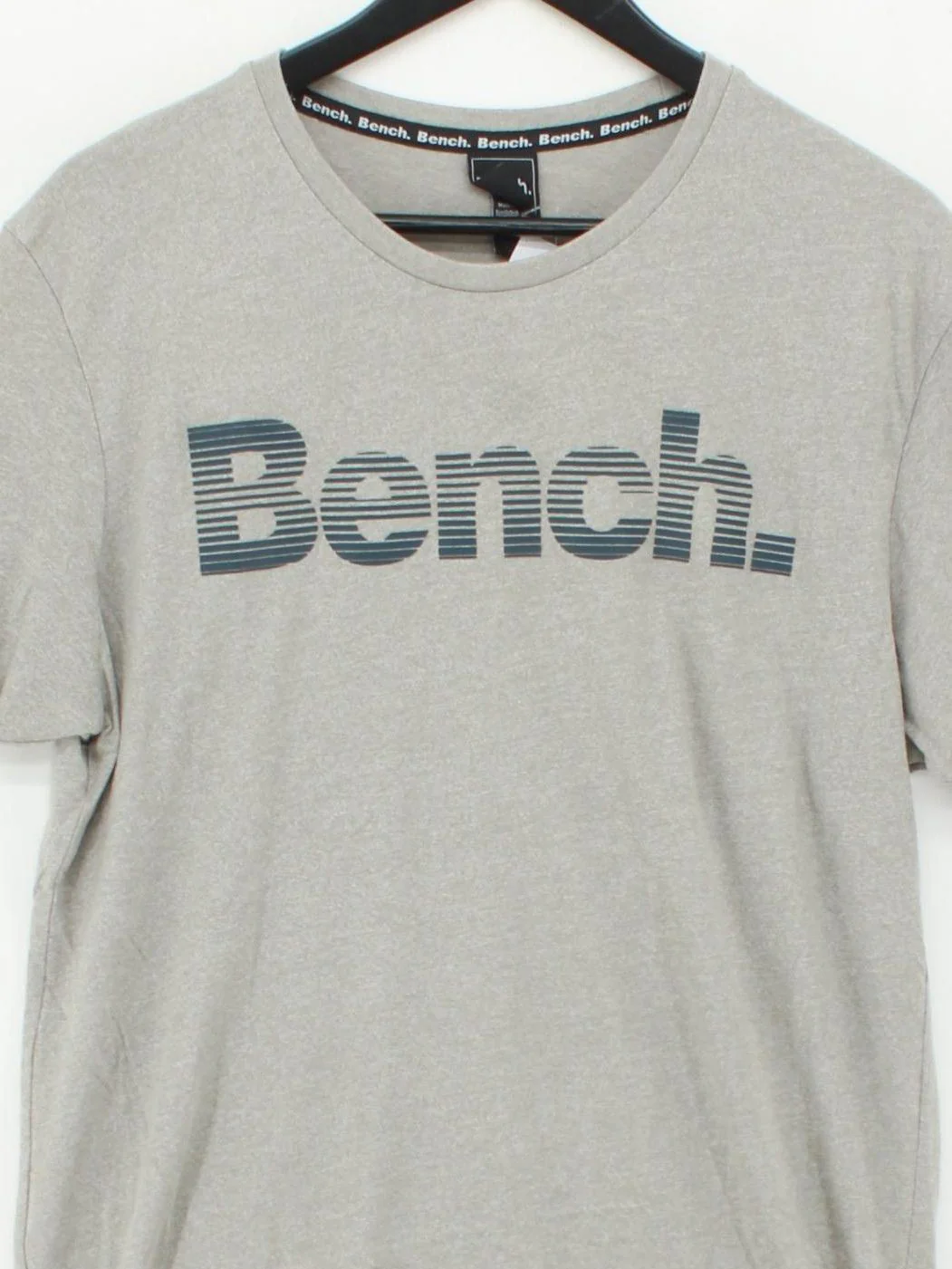 Bench Men's T-Shirt L Grey Graphic Cotton with Polyester Basic - Image 3