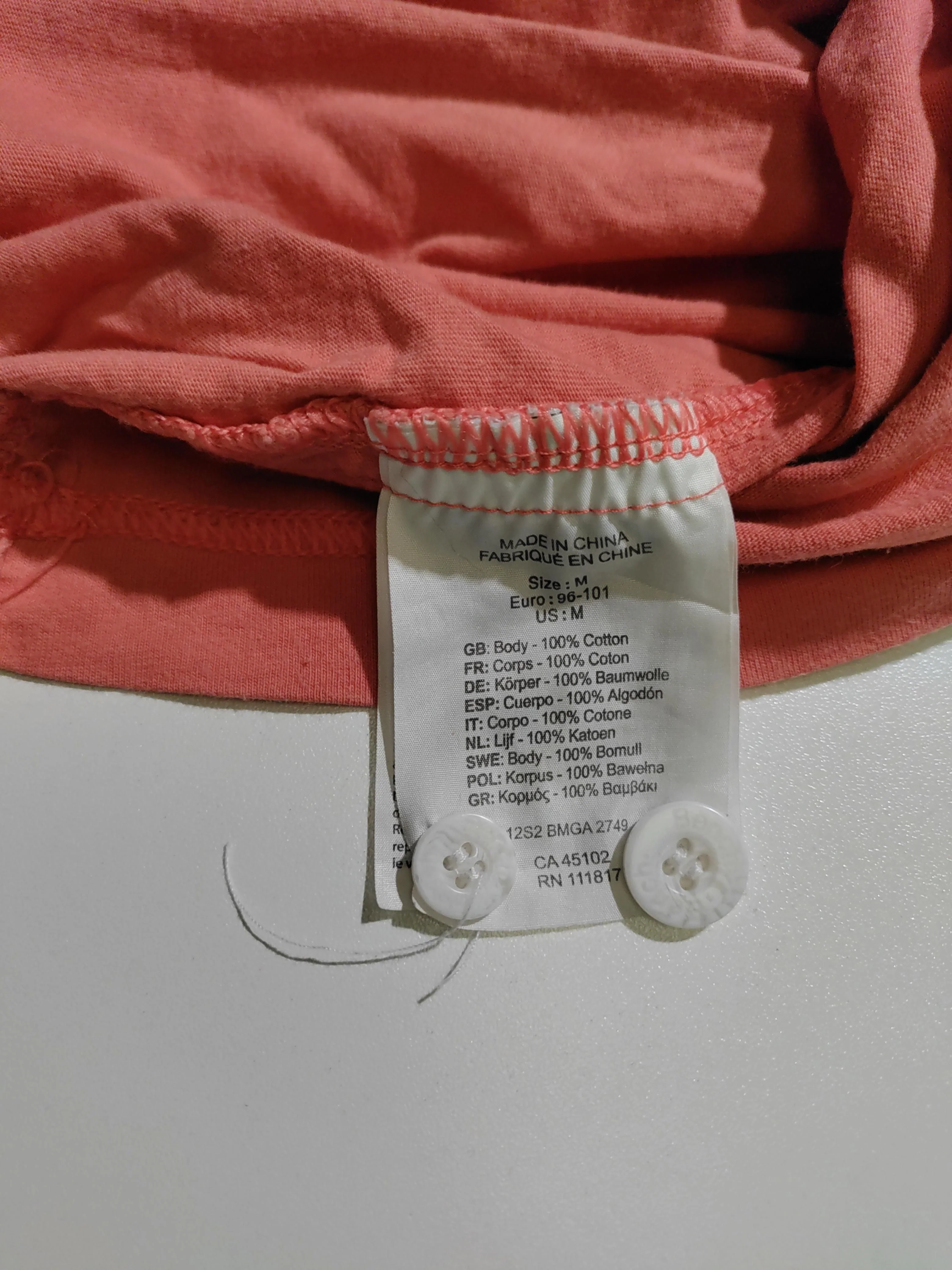Bench Men's T-Shirt M Pink 100% Cotton Basic - Image 7