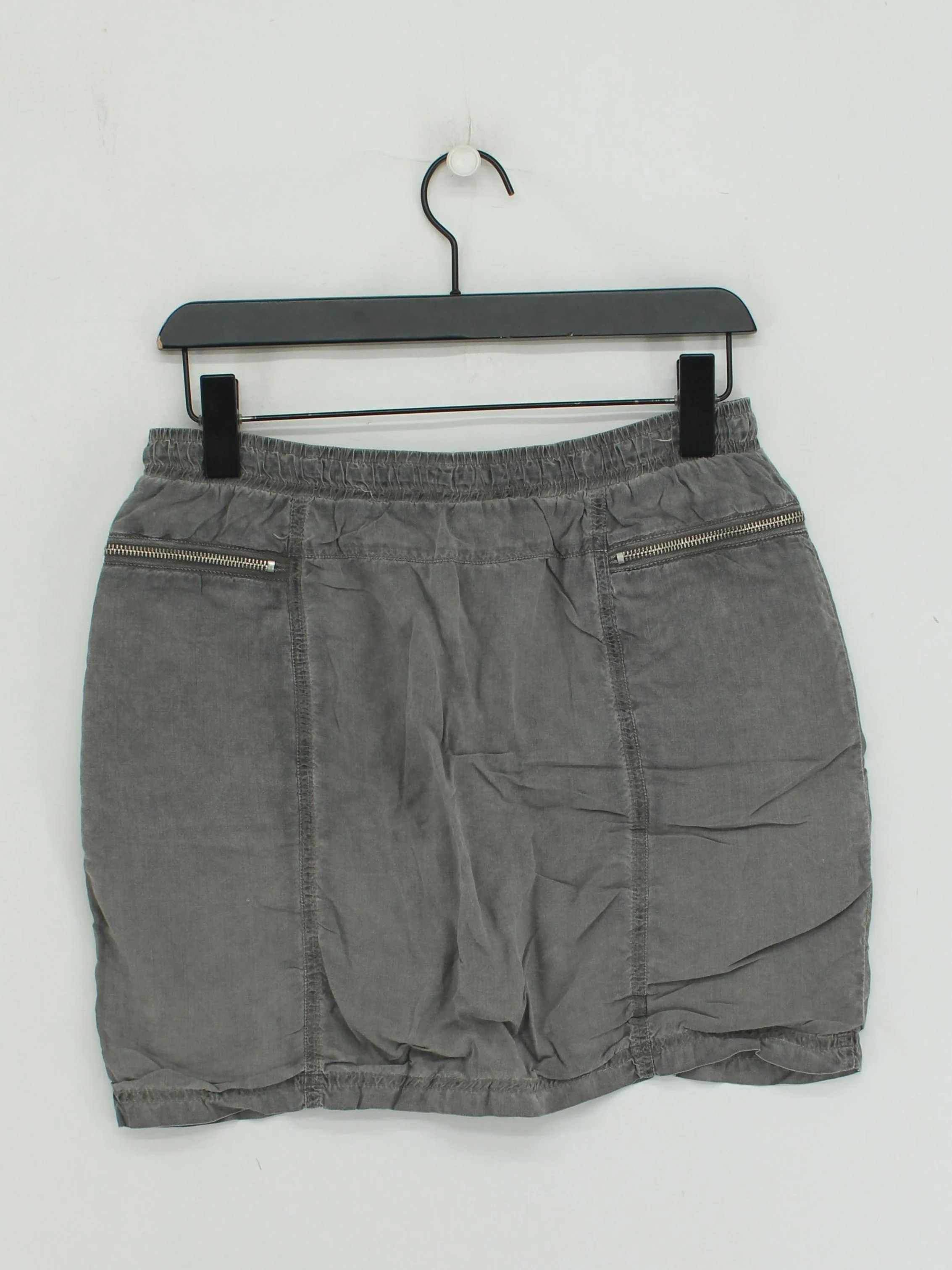 Benetton Women's Mini Skirt M Grey 100% Lyocell Modal Short Mini - Image 2