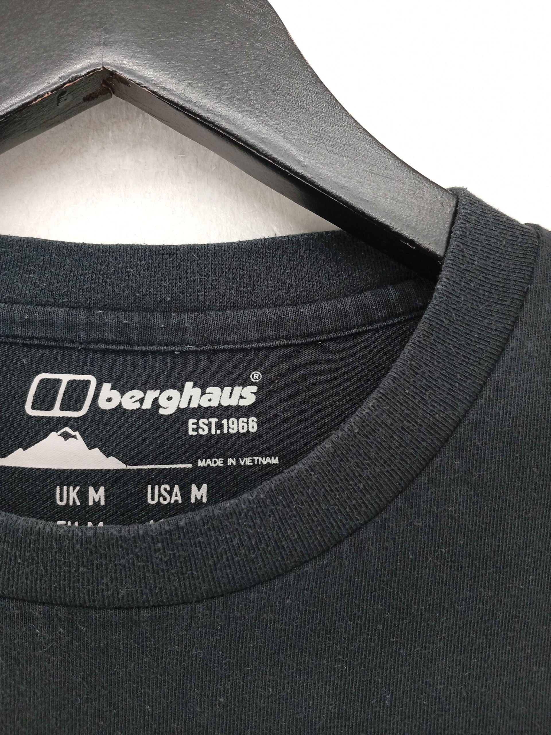 Berghaus Men's T-Shirt M Black Graphic 100% Cotton Basic - Image 5