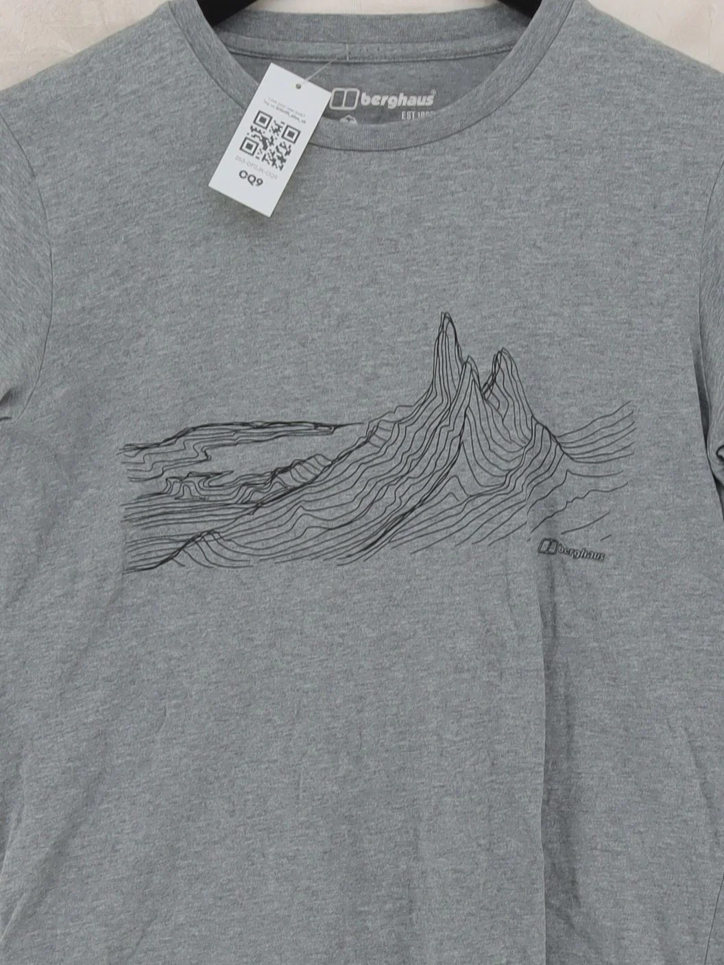 Berghaus Men's T-Shirt S Grey Graphic 100% Cotton Round Neck Basic - Image 3