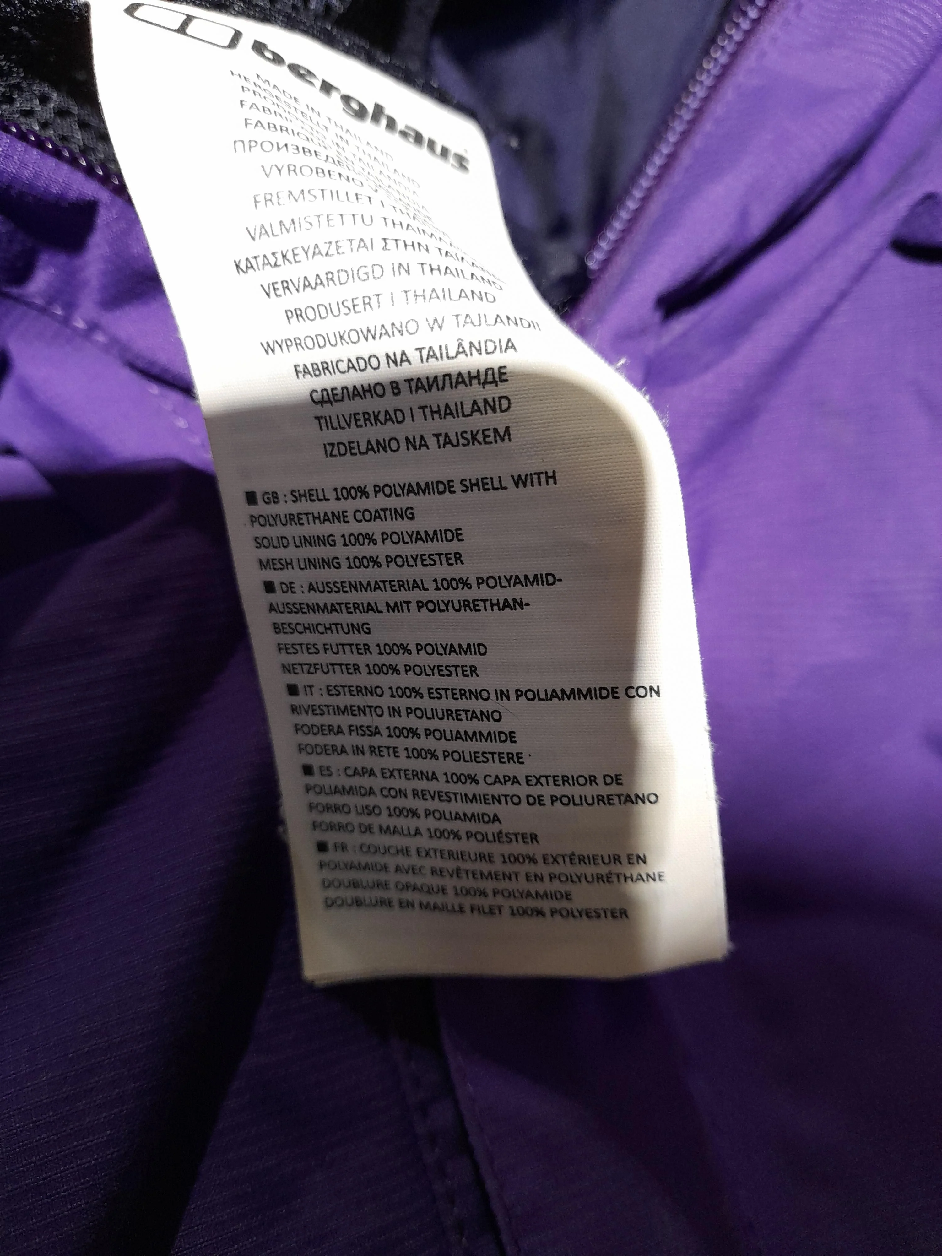 Berghaus Rain Coat jacket purple - Image 7