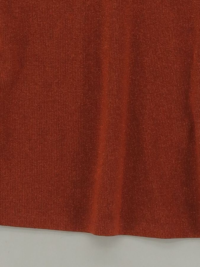Berna Women's Top S Red Viscose with Elastane Long Sleeve High Neck Basic - Image 4