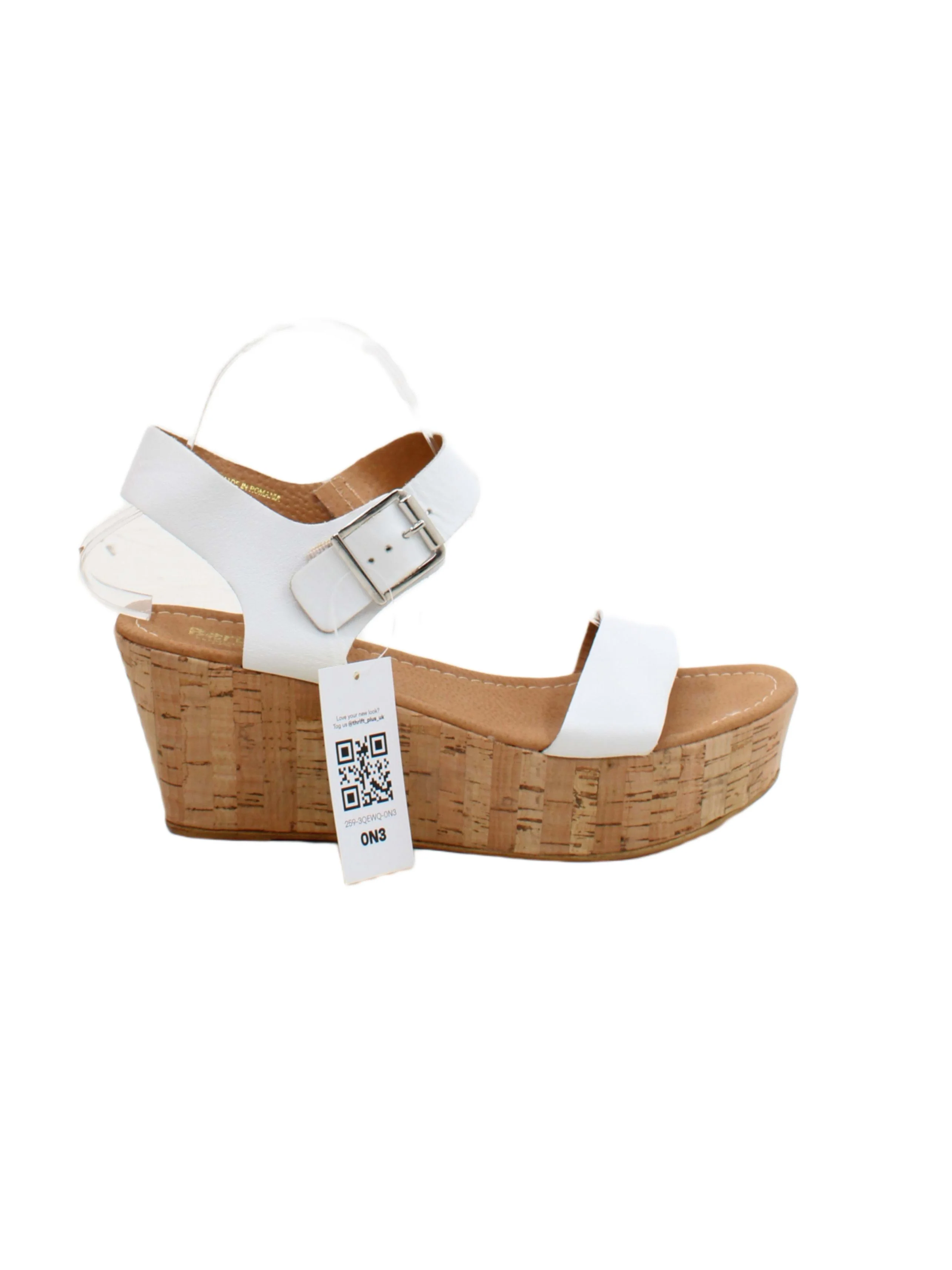 Bertie Women's Sandals UK 7 White 100% Leather Espadrille