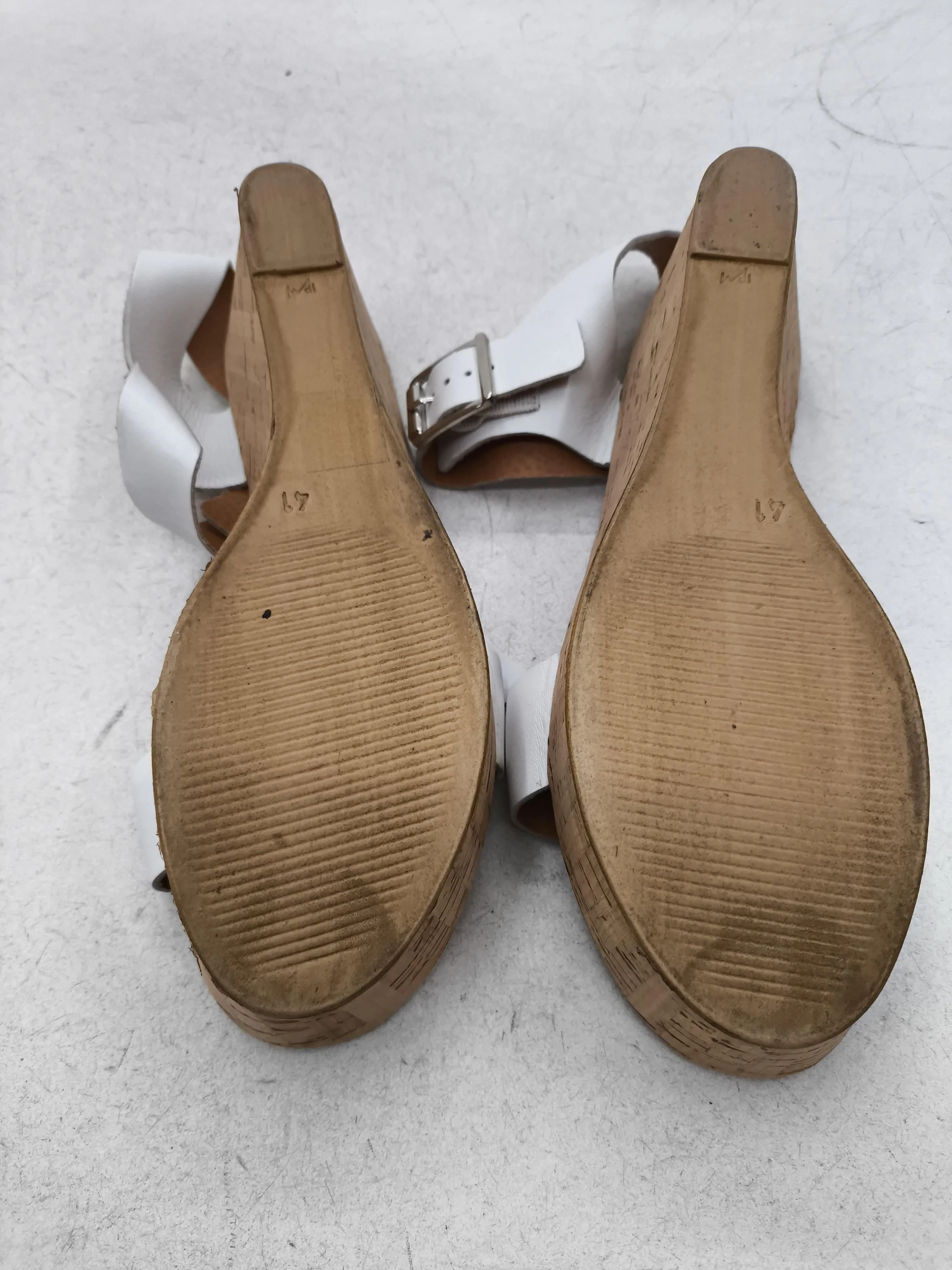 Bertie Women's Sandals UK 7 White 100% Leather Espadrille - Image 7