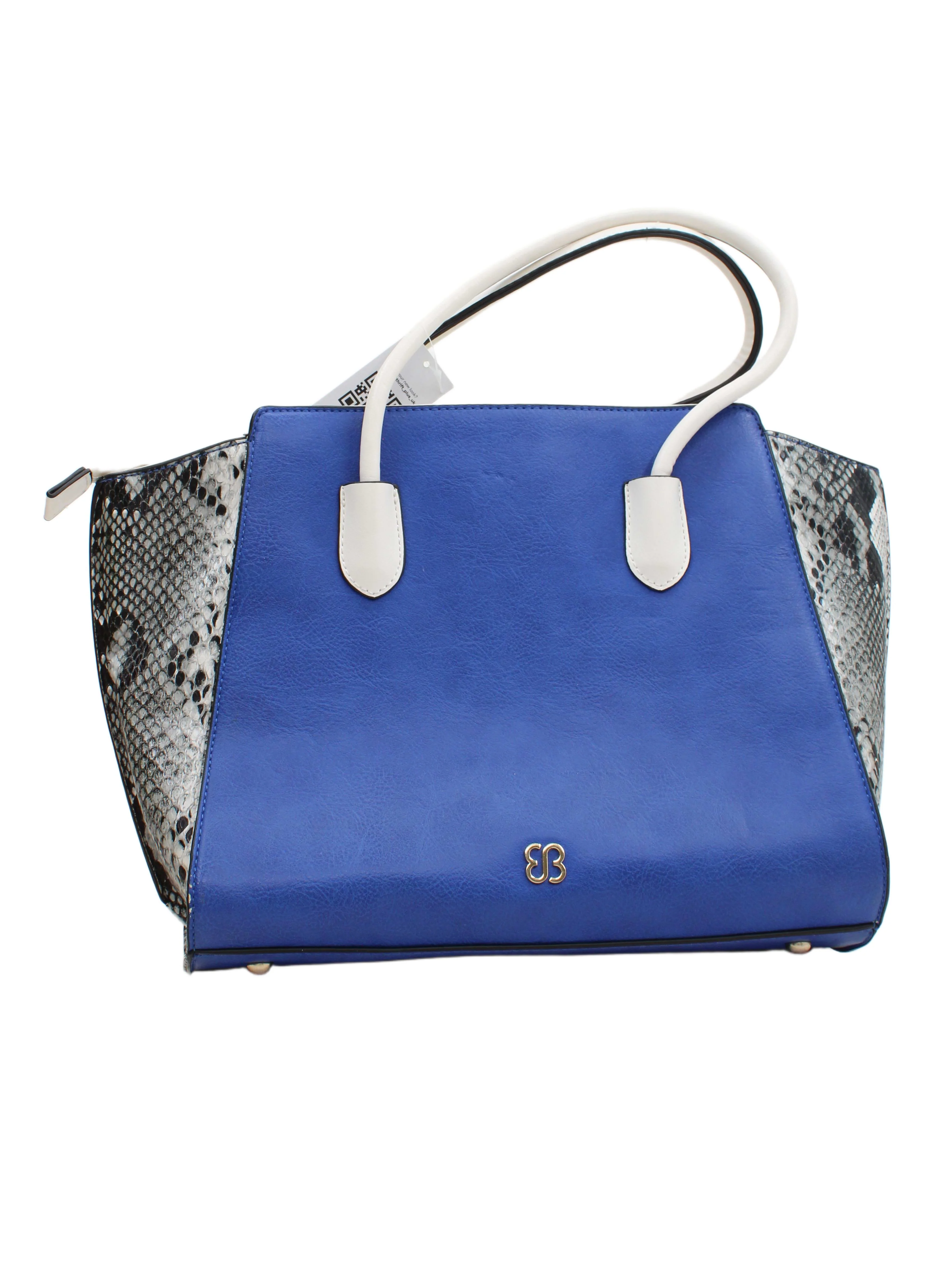 Bessie Women's Bag Blue Animal Print 100% Faux Leather Tote