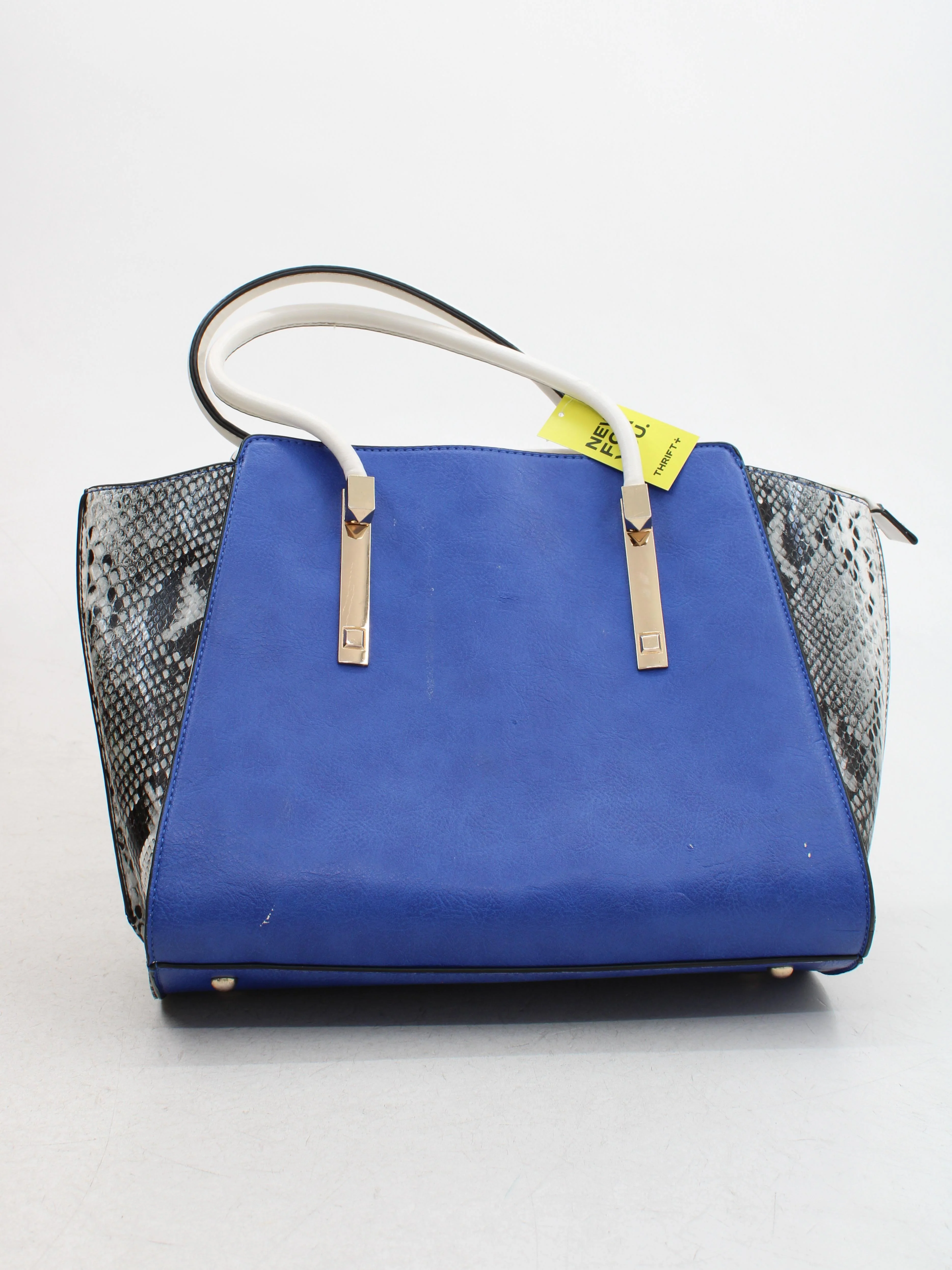 Bessie Women's Bag Blue Animal Print 100% Faux Leather Tote - Image 2