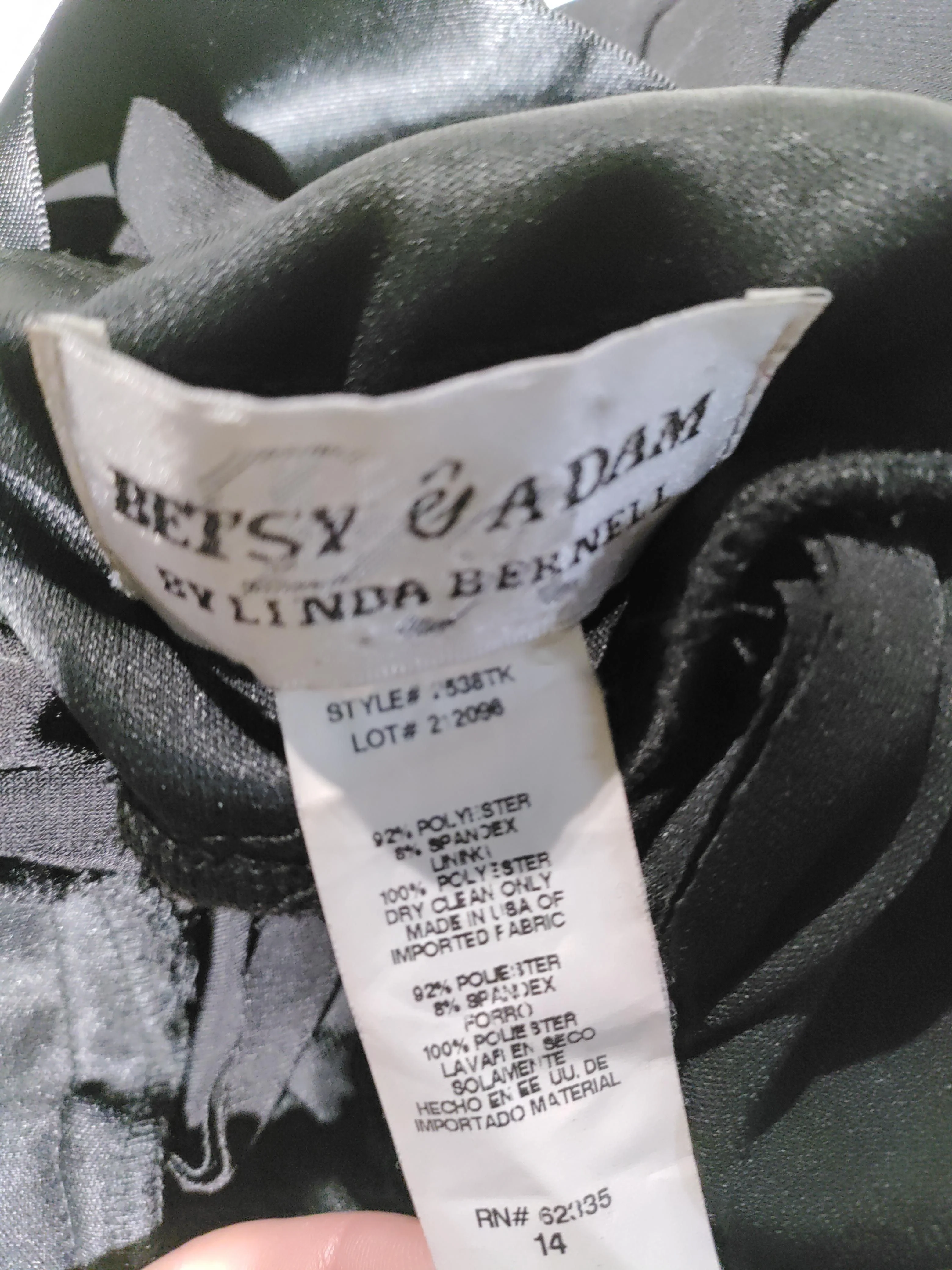 Betsy & Adam by Linda Bernell Mini Dress UK14 in Black - Image 6
