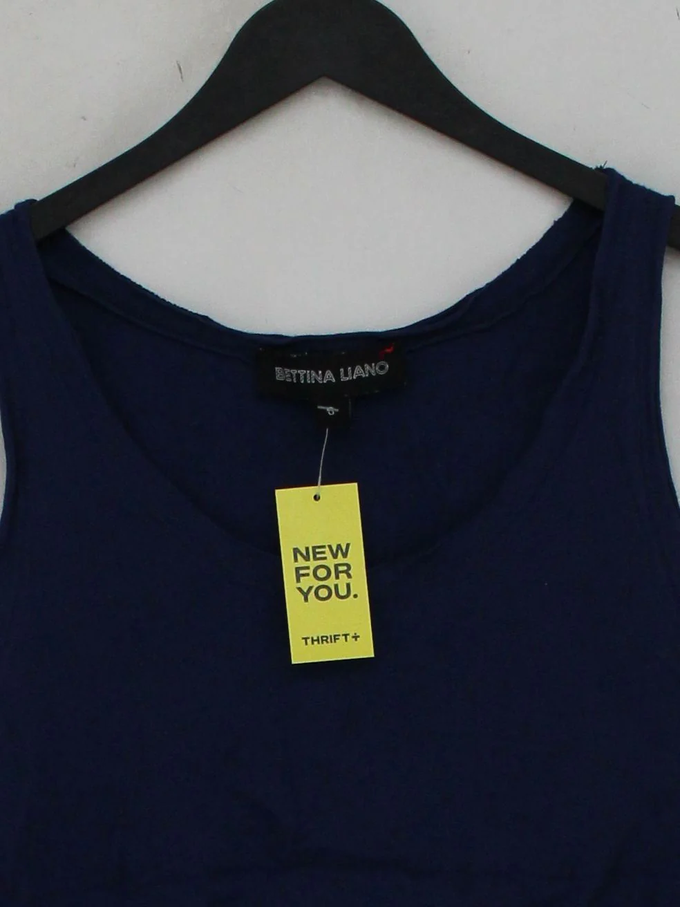 Bettina Liano Women's T-Shirt UK 6 Blue 100% Other Sleeveless Round Neck Basic - Image 3