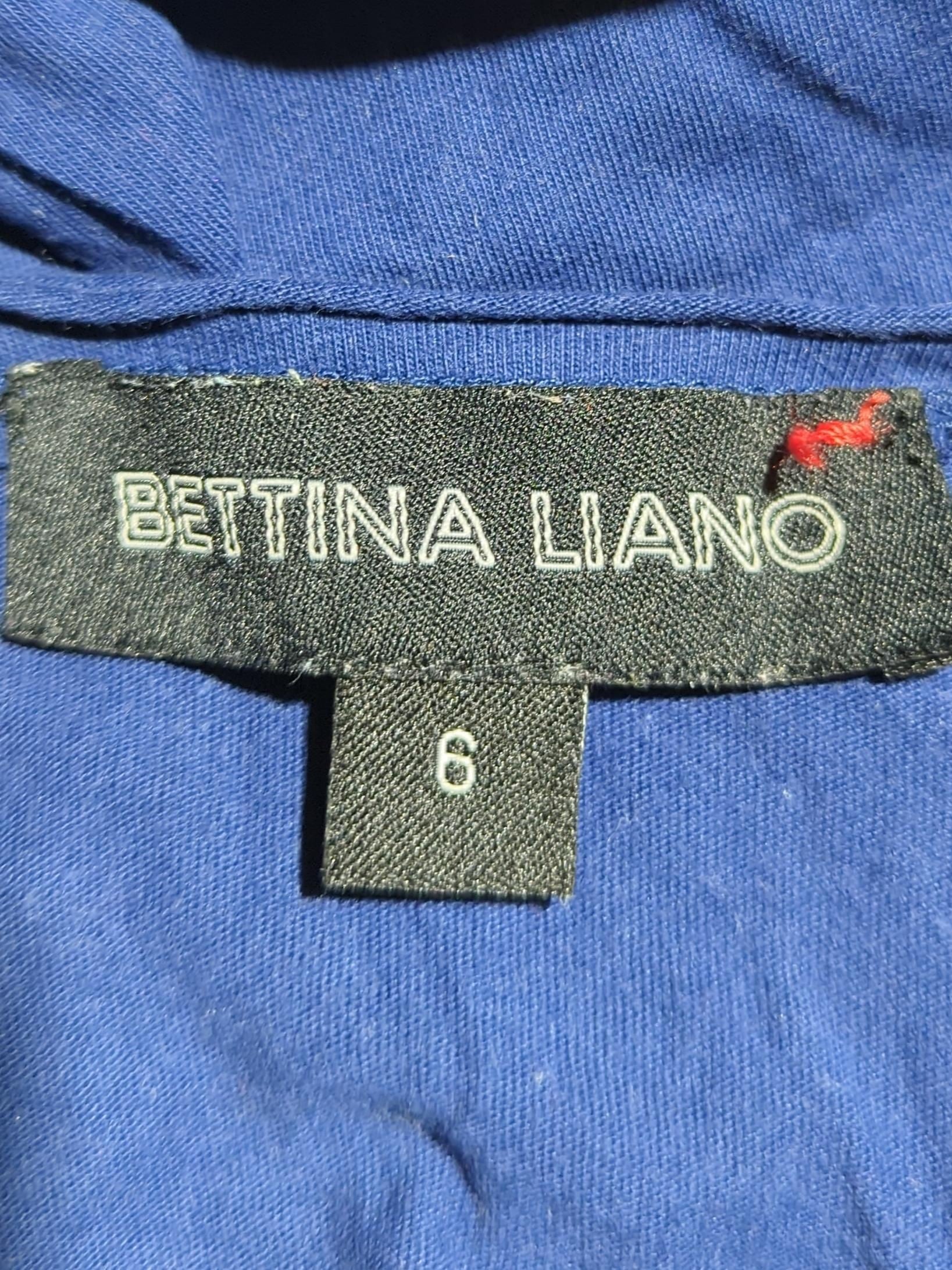 Bettina Liano Women's T-Shirt UK 6 Blue 100% Other Sleeveless Round Neck Basic - Image 6