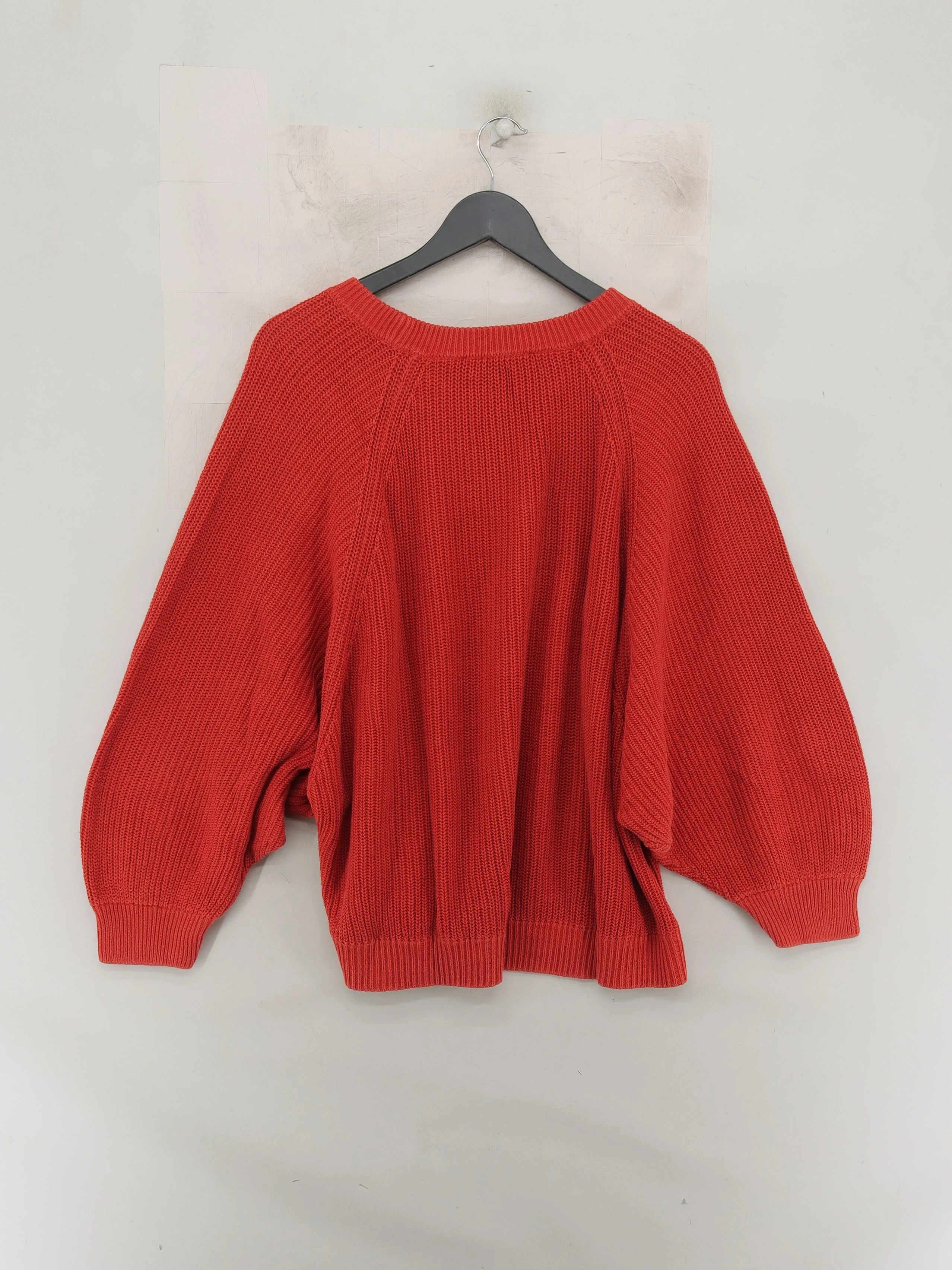 Betty&Co Women's Jumper L Red 100% Cotton Crew Neck Pullover - Image 2