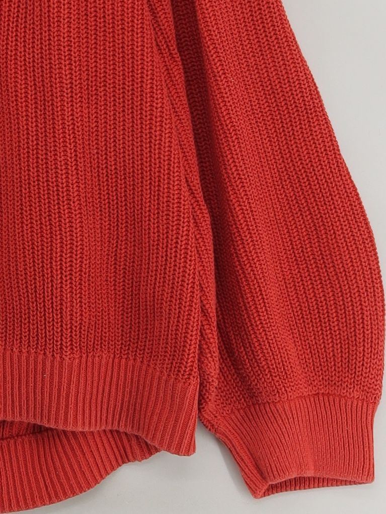 Betty&Co Women's Jumper L Red 100% Cotton Crew Neck Pullover - Image 4