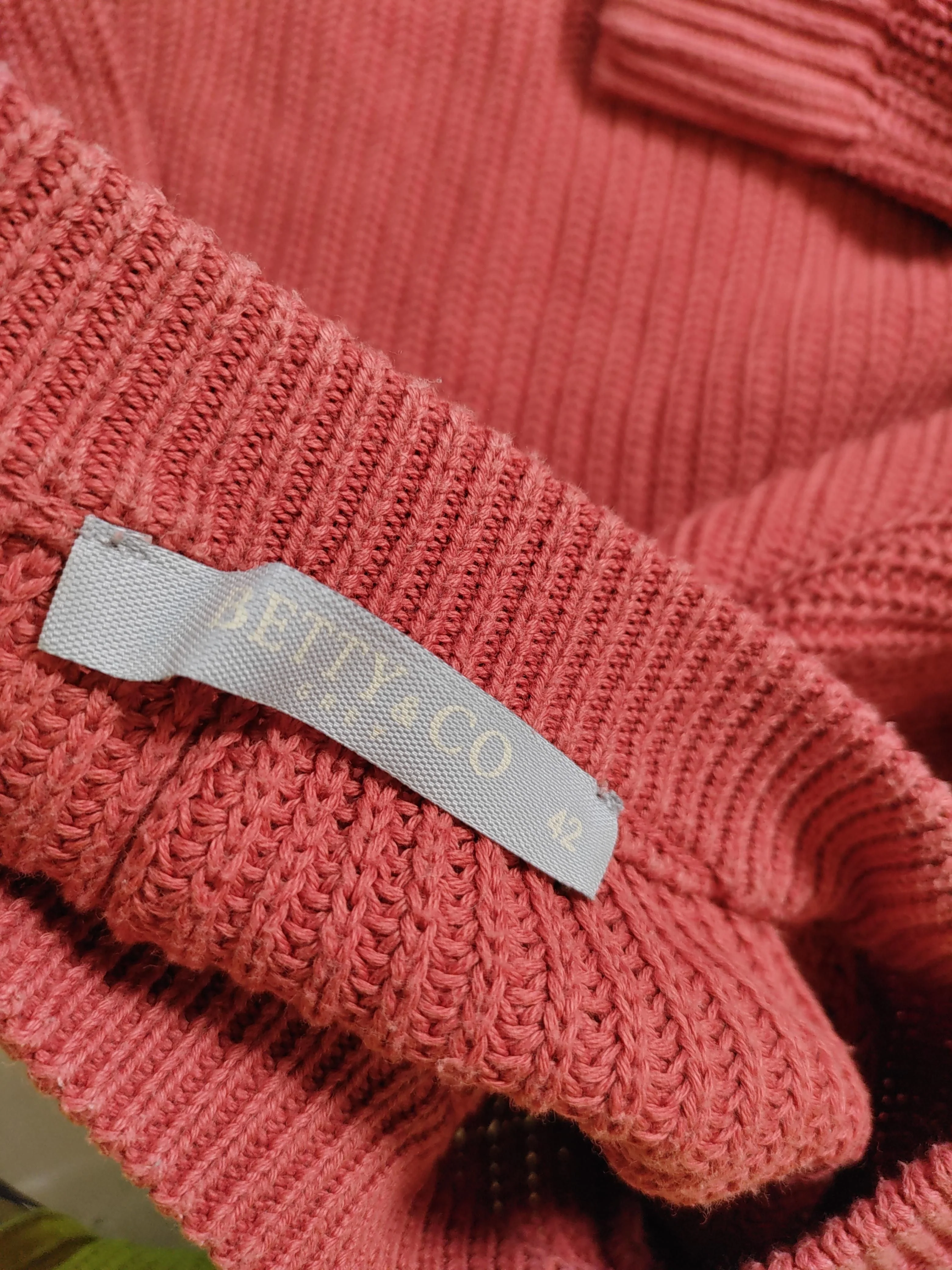 Betty&Co Women's Jumper L Red 100% Cotton Crew Neck Pullover - Image 5