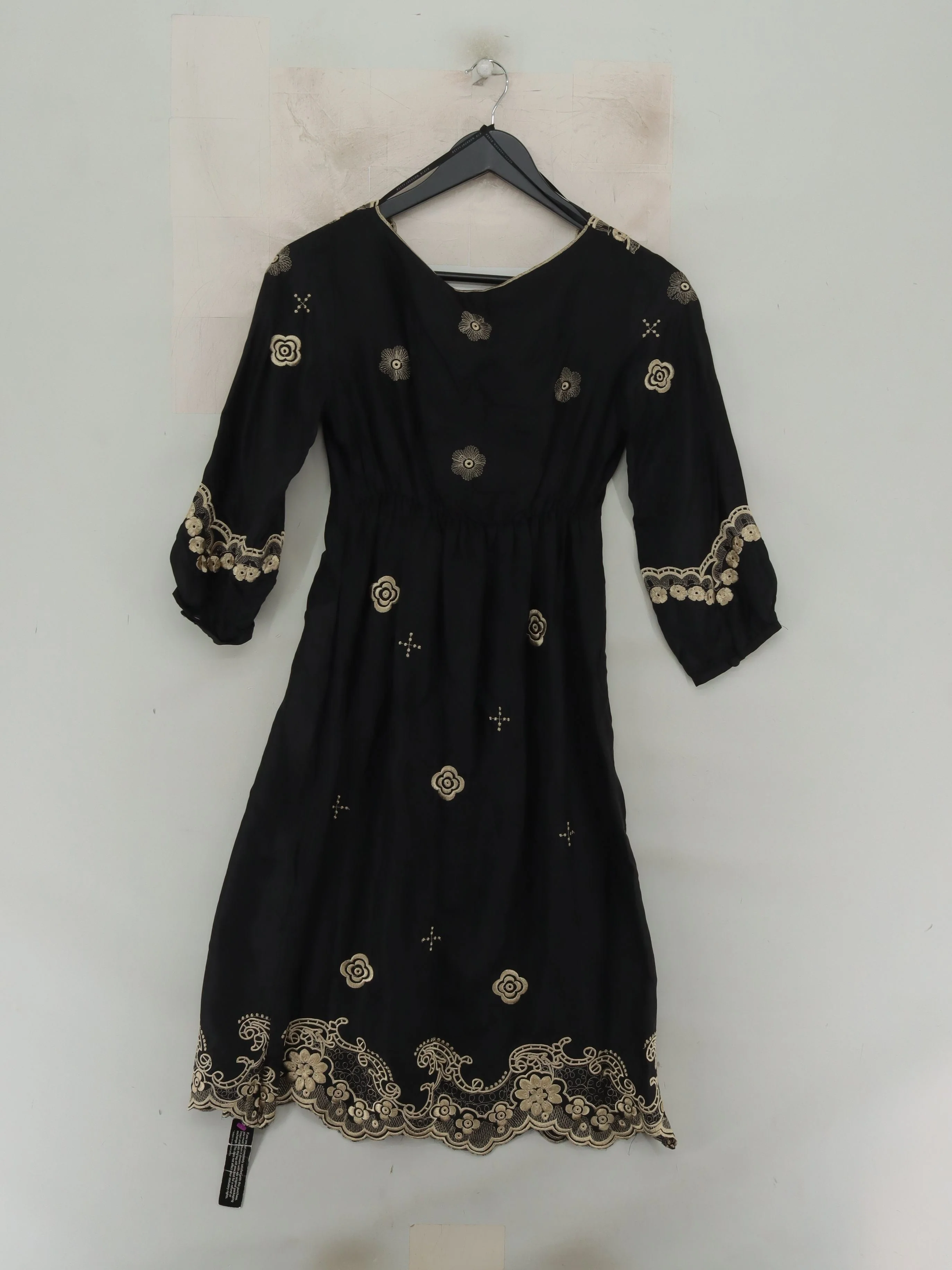 Betty Jackson A-Line Midi Dress UK8 in Black - Image 2