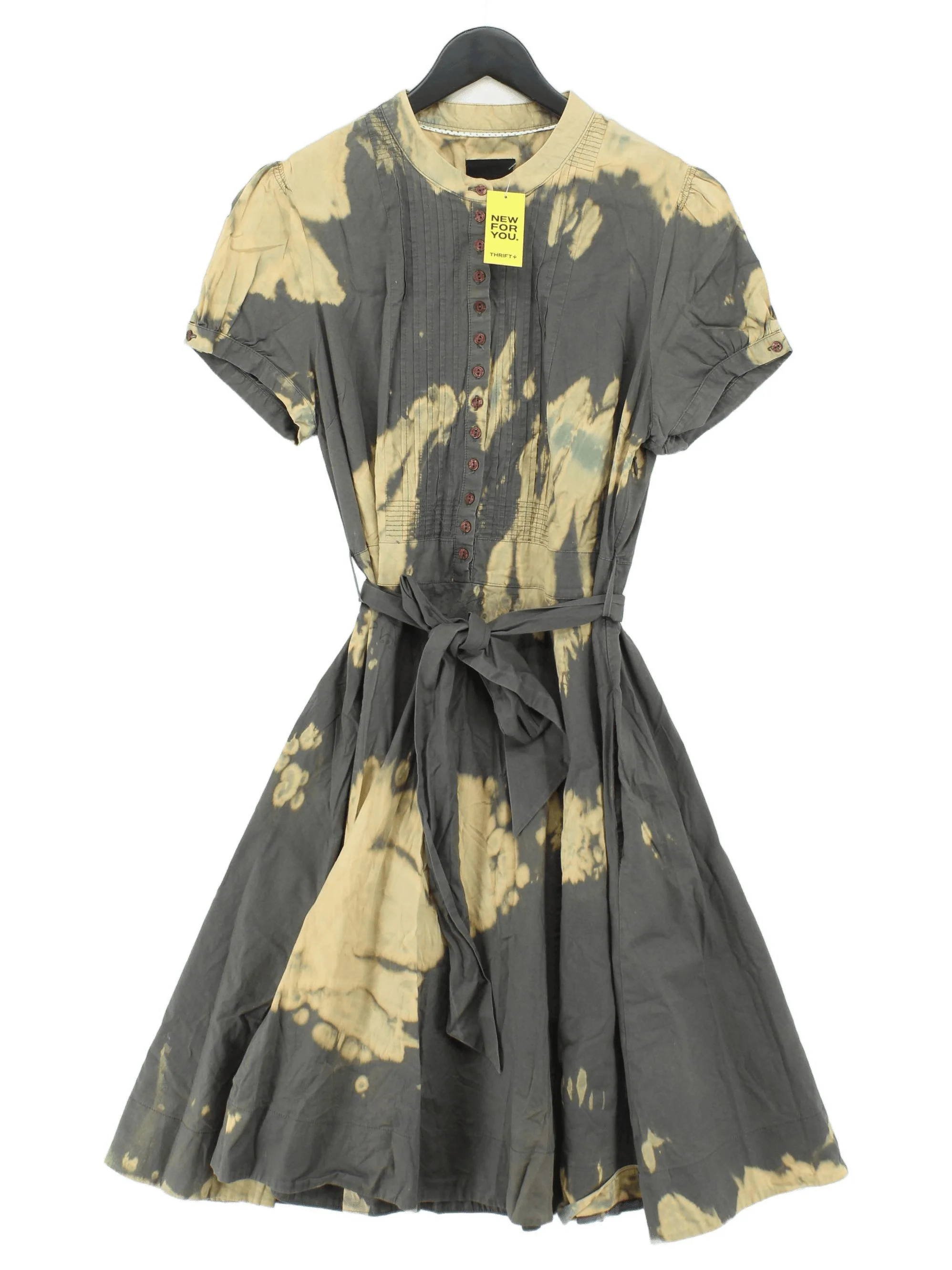Betty Jackson Shirt Midi Dress UK18 in Grey