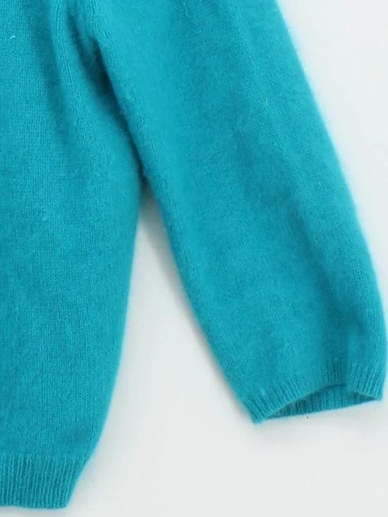 Betty Jackson Women's Cardigan UK 16 Blue Angora with Polyamide Cardigan - Image 4