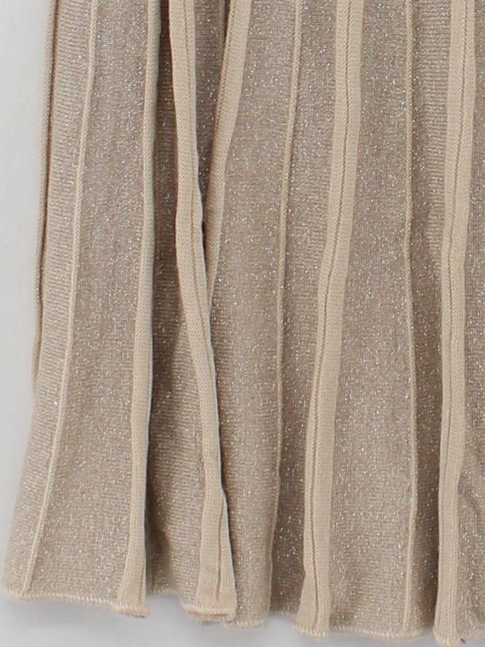 Betty Jackson Women's Midi Skirt UK 12 Tan Viscose with Polyester, Other Pleated - Image 4