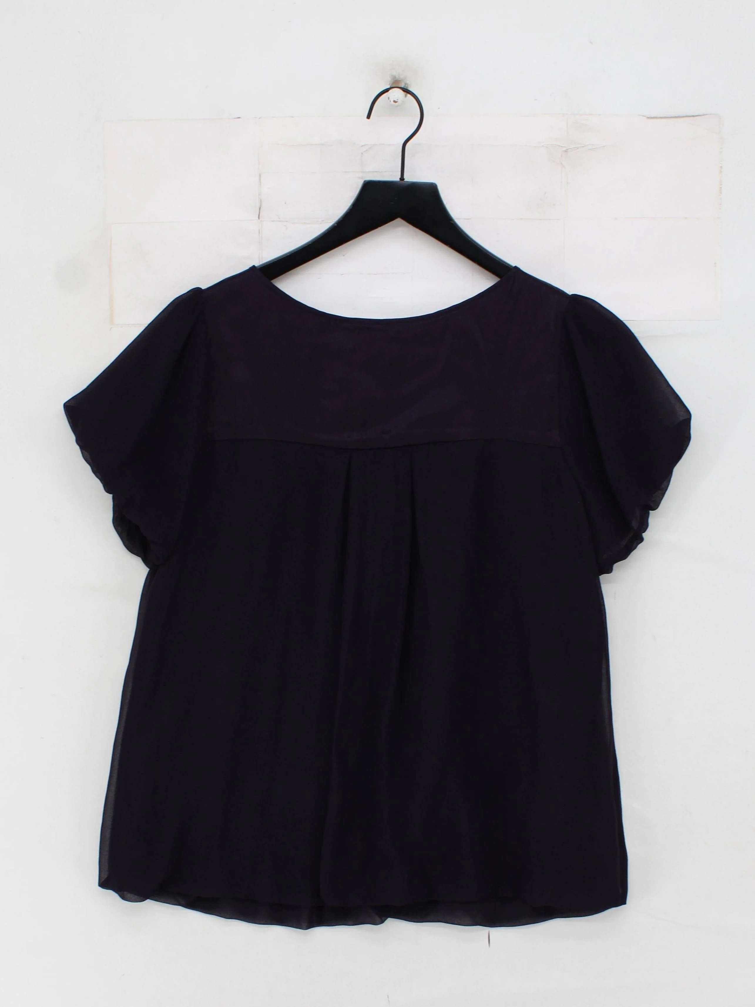 Betty Jackson Women's Top UK 12 Black 100% Polyester Basic - Image 2