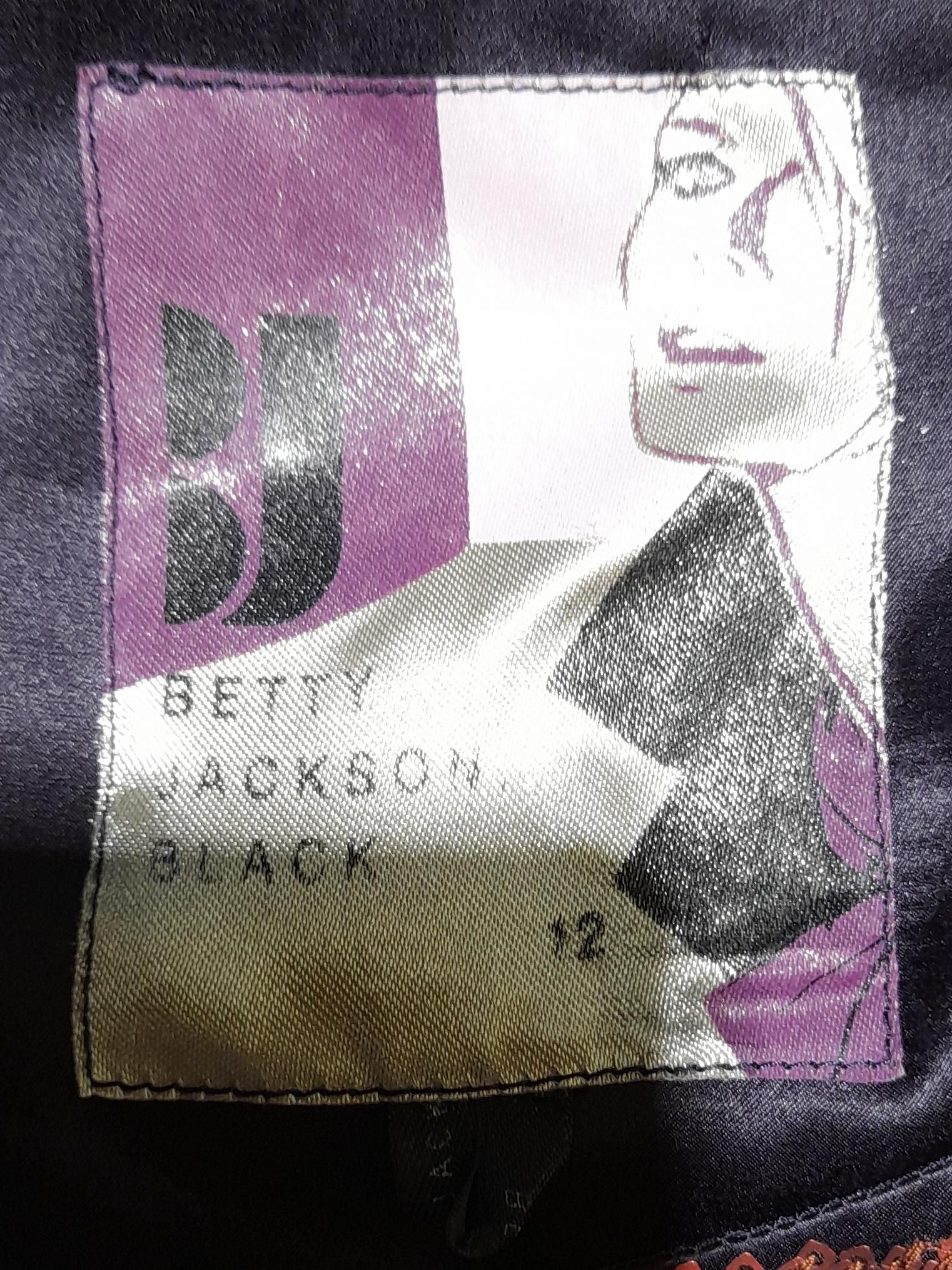 Betty Jackson Women's Top UK 12 Black 100% Polyester Basic - Image 5