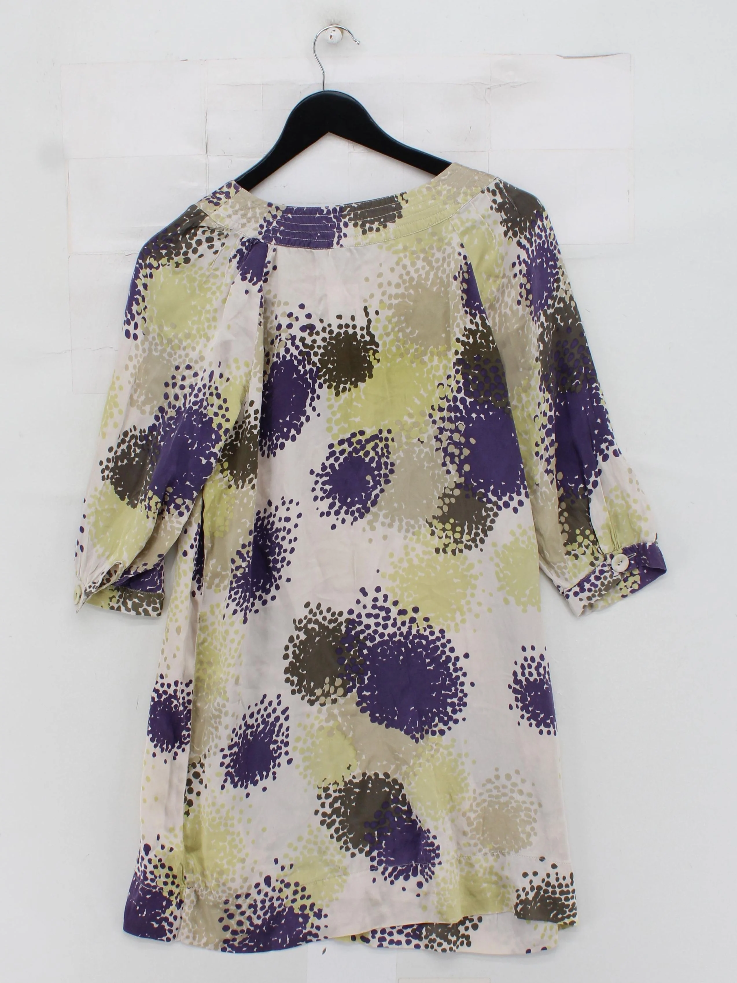 Betty Jackson Women's Top UK 12 Multi 100% Other 3/4 Sleeve Crew Neck Tunic - Image 2