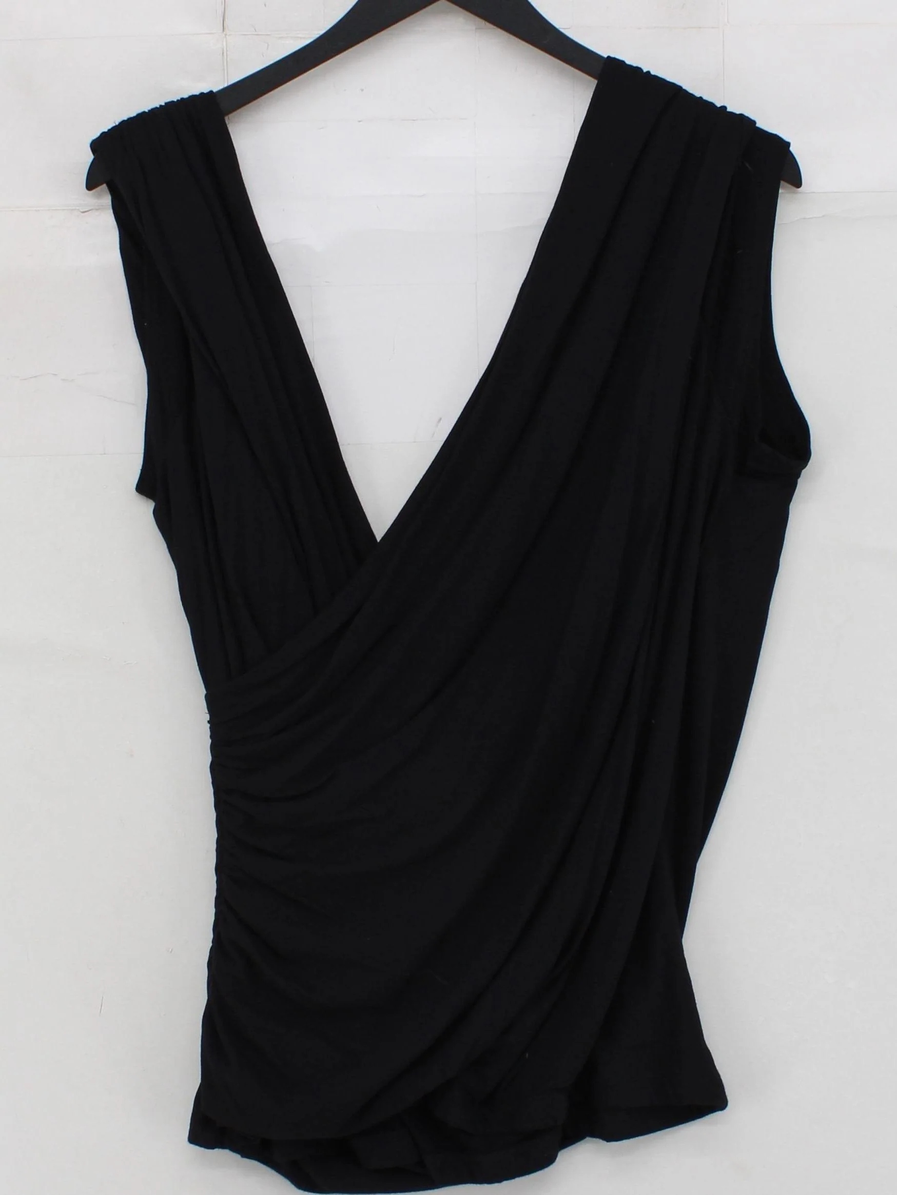 Betty Jackson Women's Top UK 18 Black Viscose with Elastane Basic New with tags - Image 2