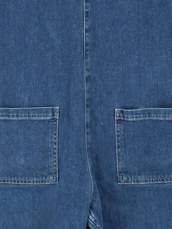 BEYOND NINE Women's Jumpsuit M Blue Cotton with Elastane Tapered Jumpsuit - Image 3