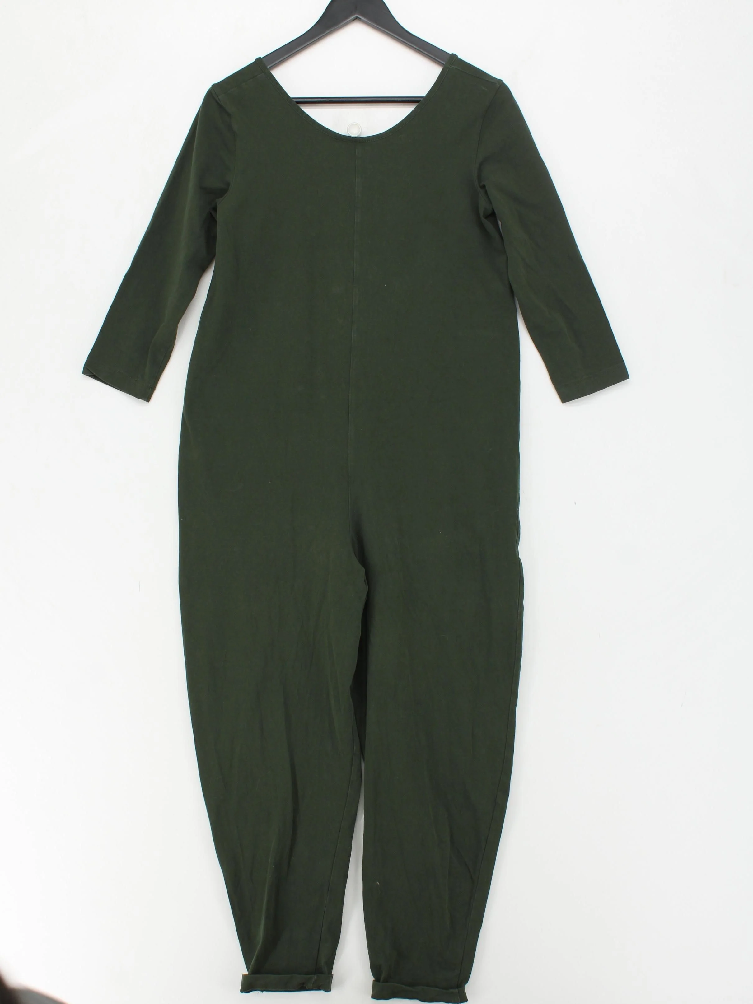BEYOND NINE Women's Jumpsuit XXS Green Cotton with Elastane Tapered Jumpsuit - Image 2