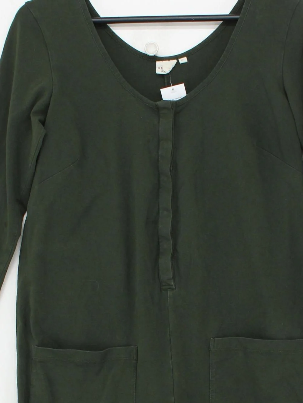 BEYOND NINE Women's Jumpsuit XXS Green Cotton with Elastane Tapered Jumpsuit - Image 3